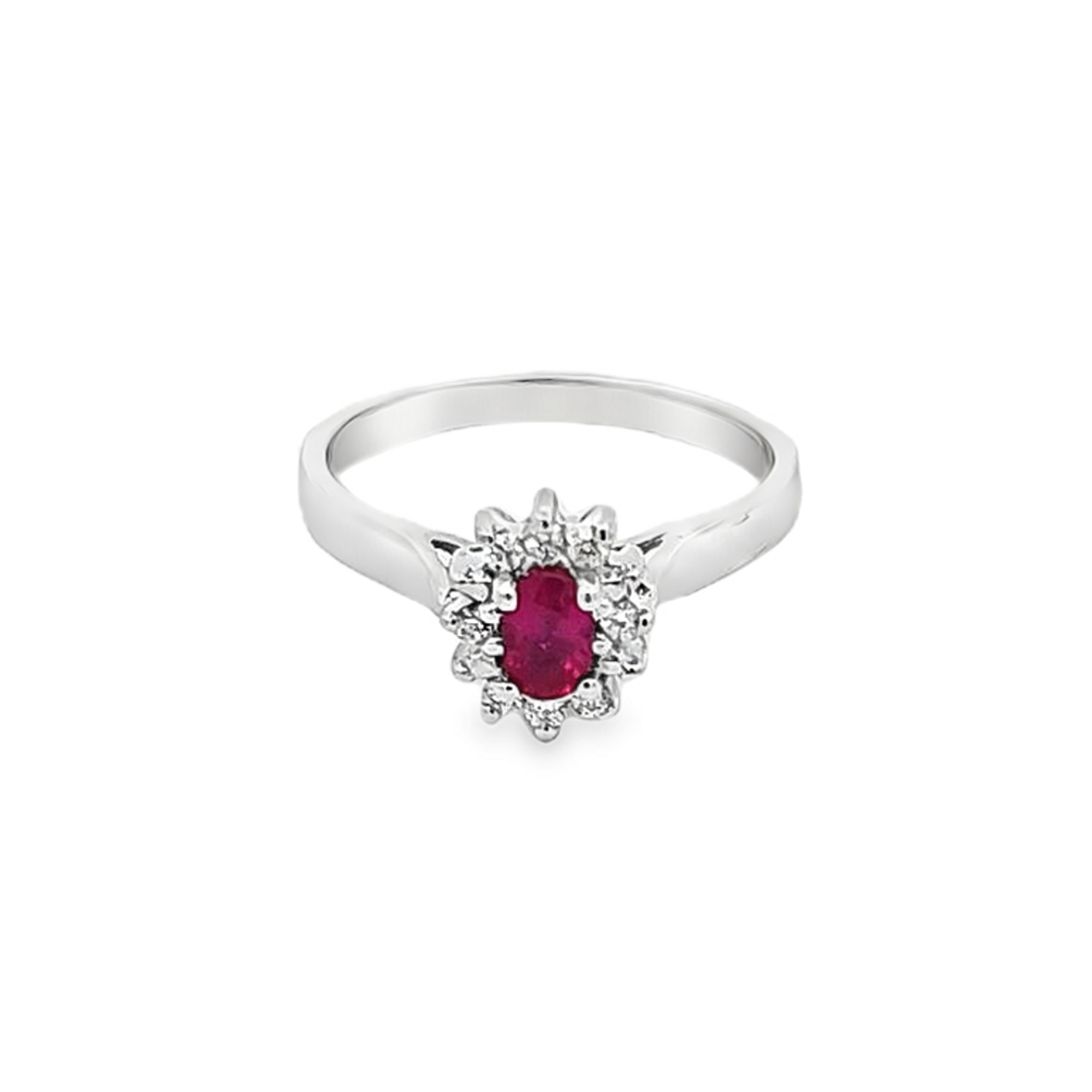 14K White Gold Diamond and Ruby Ring 12003257 | Shin Brothers** 14K White Gold Diamond and Ruby Ring 12003257 | Shin Brothers**