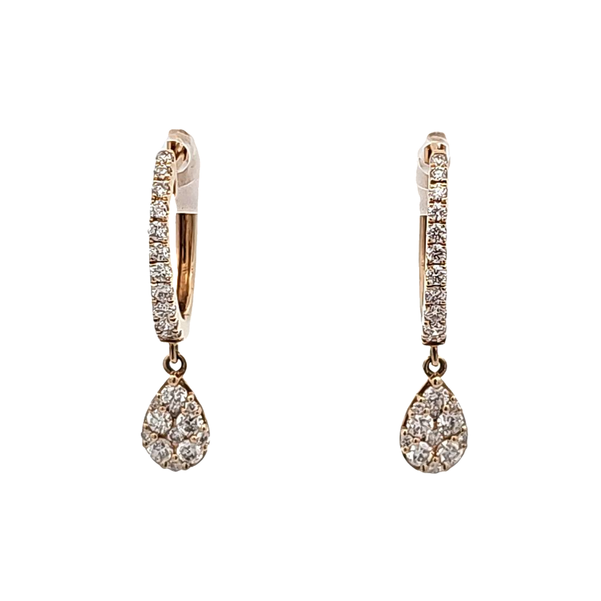 14K Yellow Gold Diamond Teardrop Earrings 41002775 | Shin Brothers** 14K Yellow Gold Diamond Teardrop Earrings 41002775 | Shin Brothers**