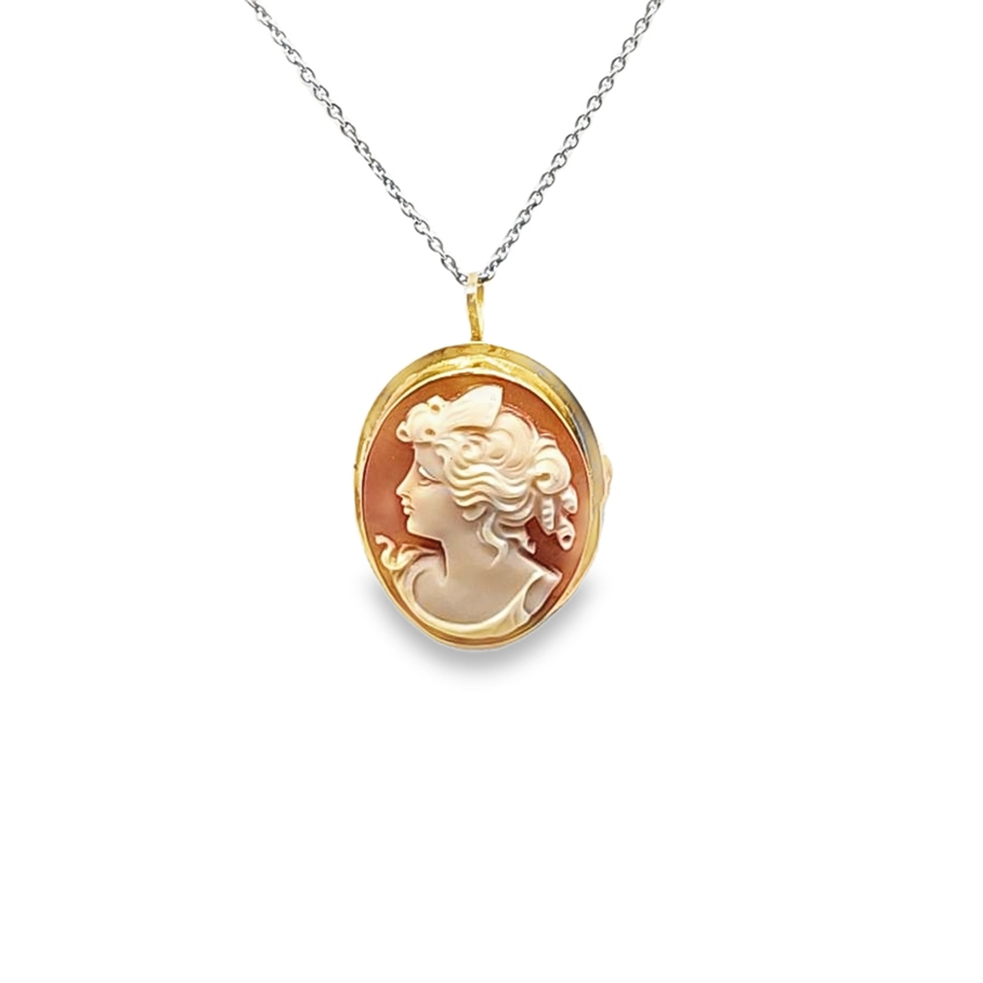 14K Yellow Gold Cameo Charm and Pin 52000571 | Shin Brothers** 14K Yellow Gold Cameo Charm and Pin 52000571 | Shin Brothers**