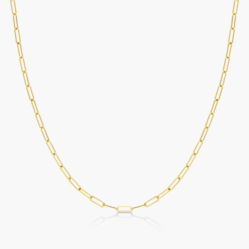 14K Yellow Gold 3mm 22" Paperclip Chain 30004696 | Shin Brothers*