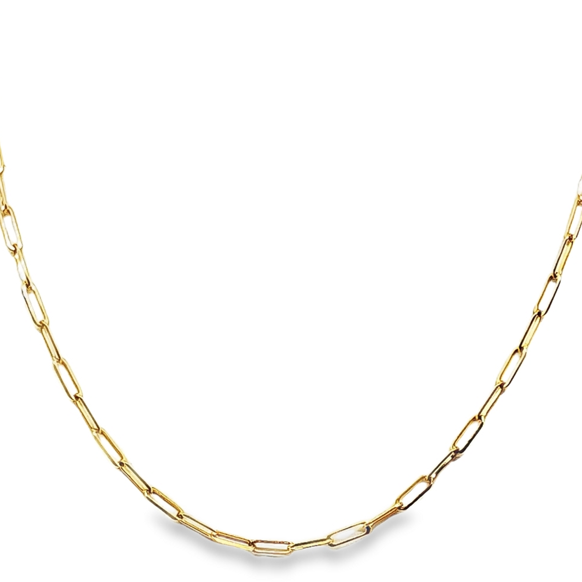 14K Yellow Gold Paper Clip Necklace 30004731 | Shin Brothers** 