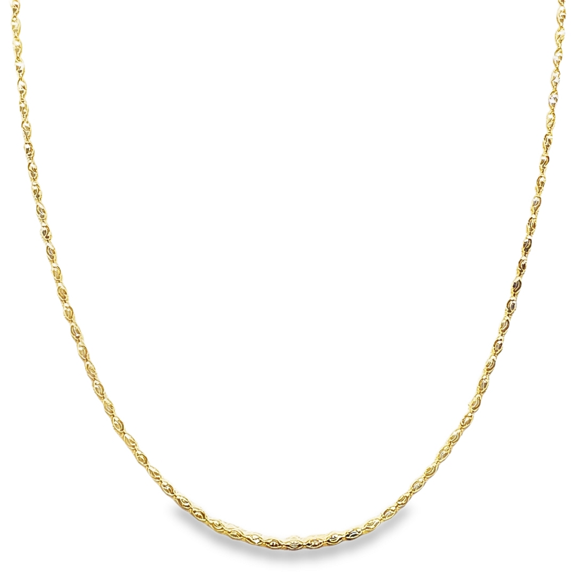 14K Yellow Gold Bar Diamond Cut Chain 30004727 | Shin Brothers**