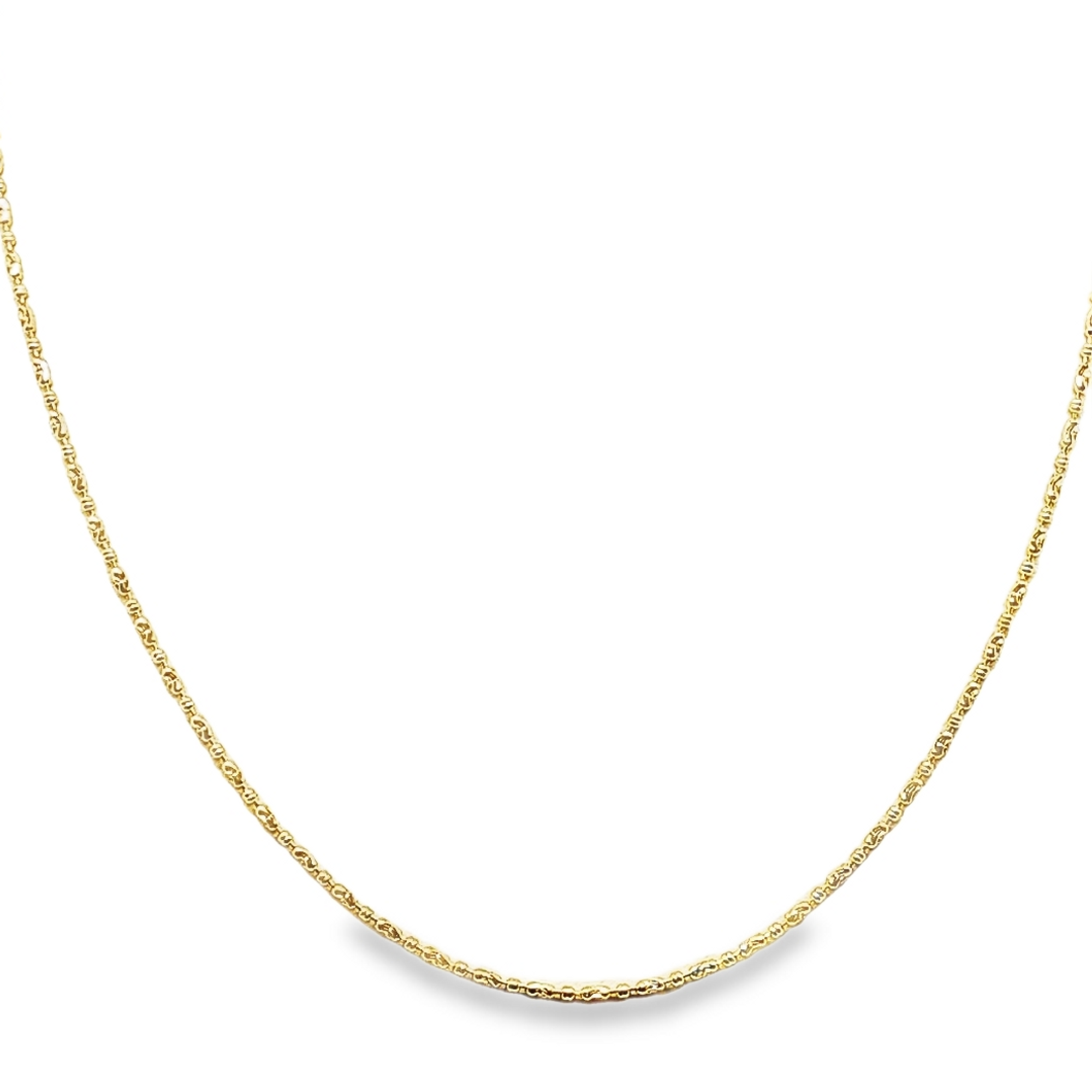 14K Yellow Gold Bar Diamond Cut Chain 30004723 | Shin Brothers**