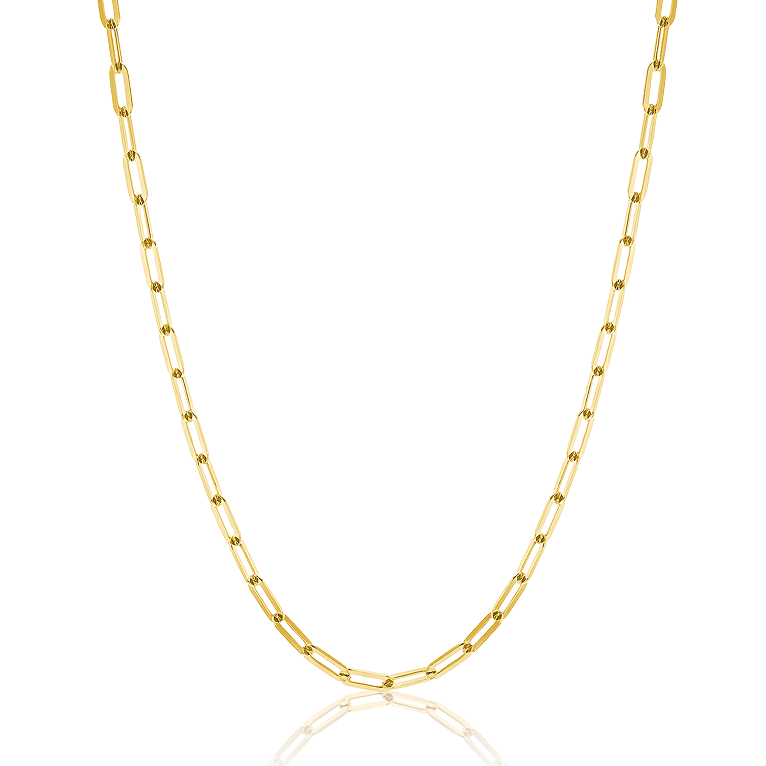 14K Yellow Gold 22" Paperclip Chain 30004741 | Shin Brothers* 14K Yellow Gold 22" Paperclip Chain 30004741 | Shin Brothers*