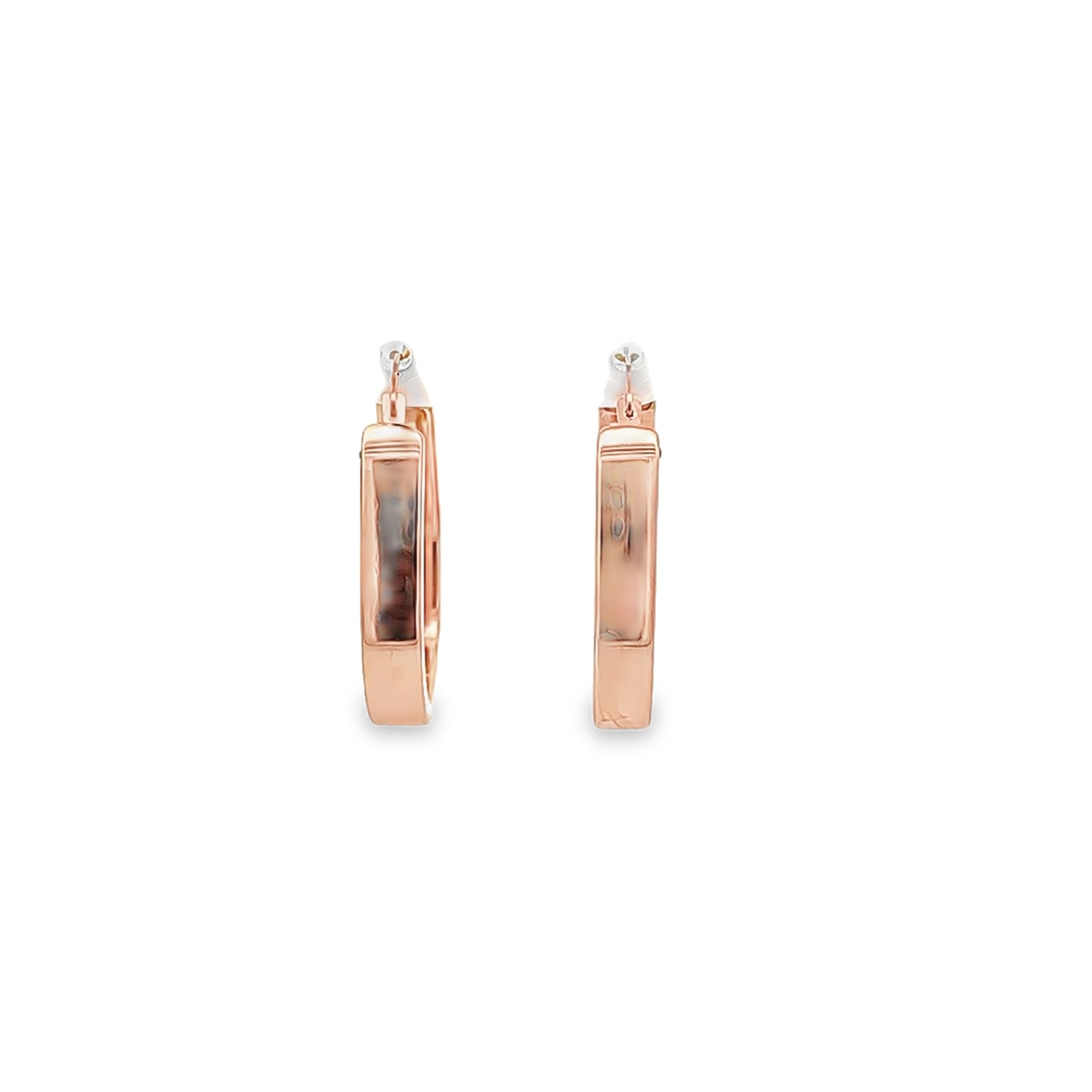 14K Rose Gold Oval Hoop Earrings 40003308 | Shin Brothers*