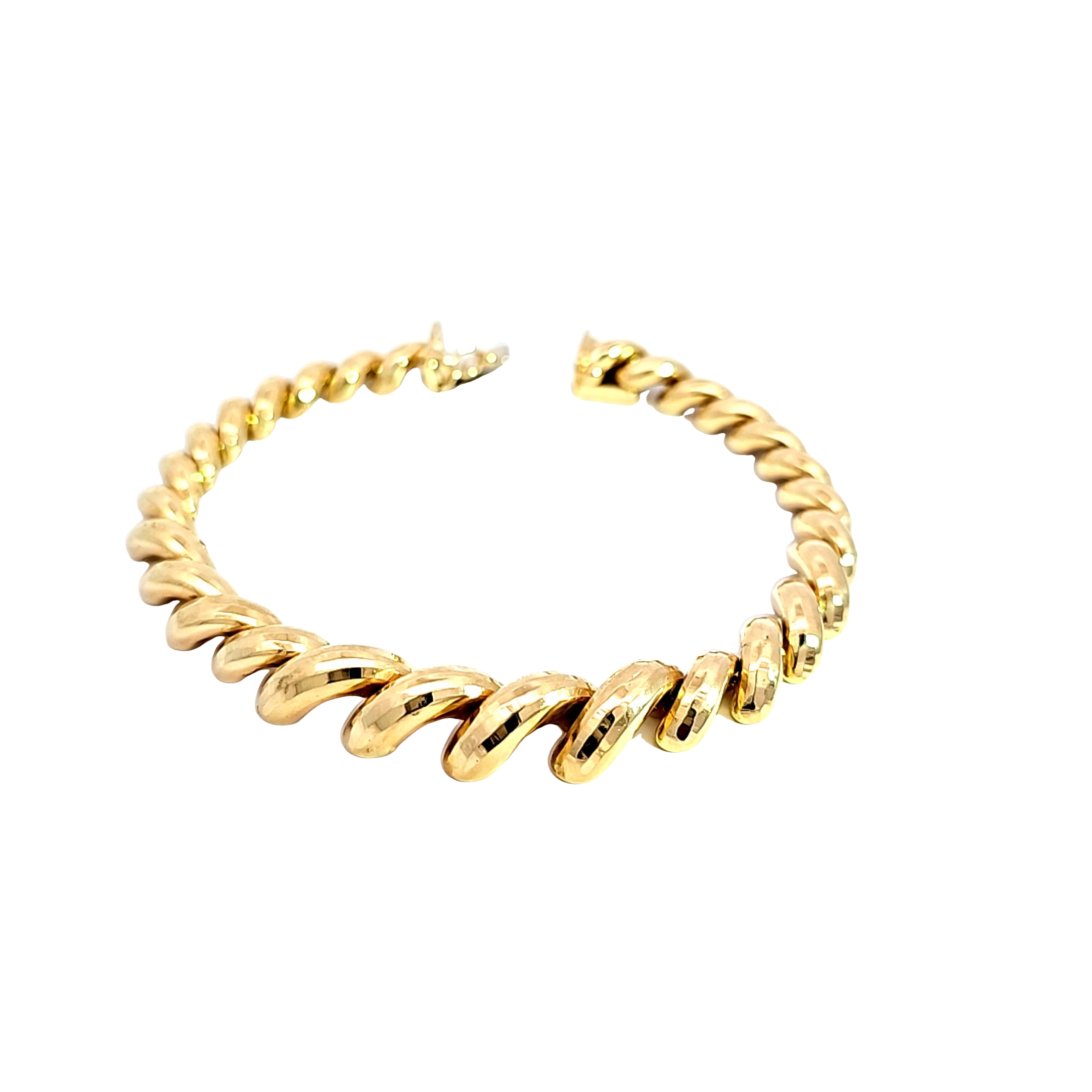 14K Yellow Gold 7.25" 8.5MM Macaroni Bracelet 20002207 | Shin Brothers** 14K Yellow Gold 7.25" 8.5MM Macaroni Bracelet 20002207 | Shin Brothers**