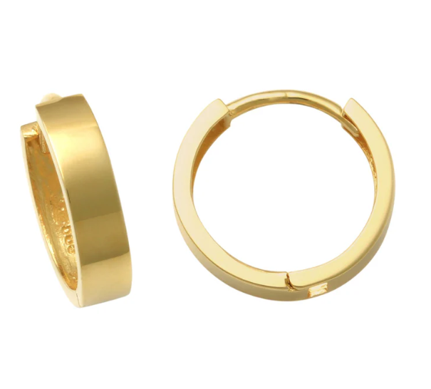 14K Yellow Gold Plain Huggies Earrings 40003322 | Shin Brothers* 14K Yellow Gold Plain Huggies Earrings 40003322 | Shin Brothers*