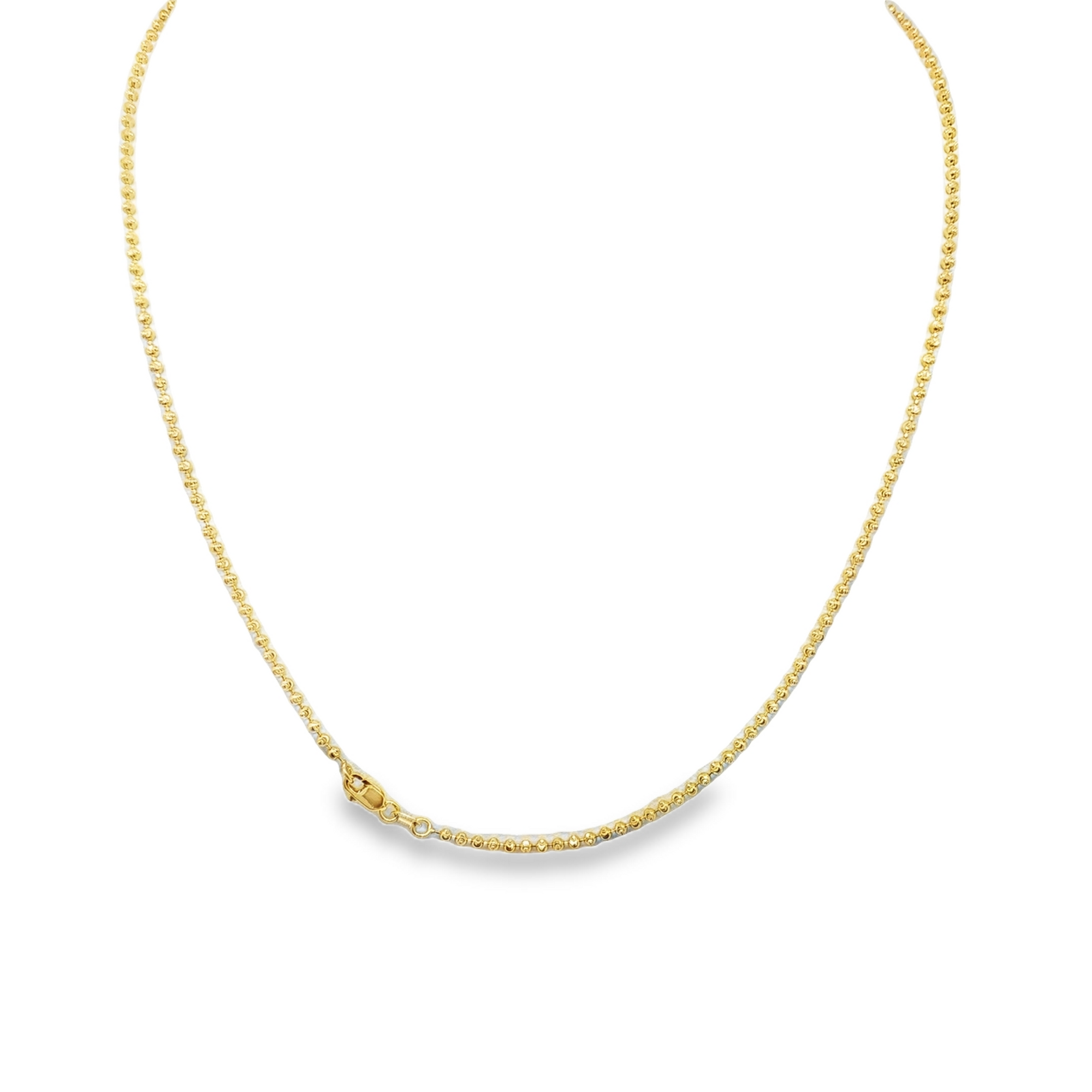 14K Yellow Gold 20" Diamond Cut Bead Chain 30004744 | Shin Brothers* 14K Yellow Gold 20" Diamond Cut Bead Chain 30004744 | Shin Brothers*