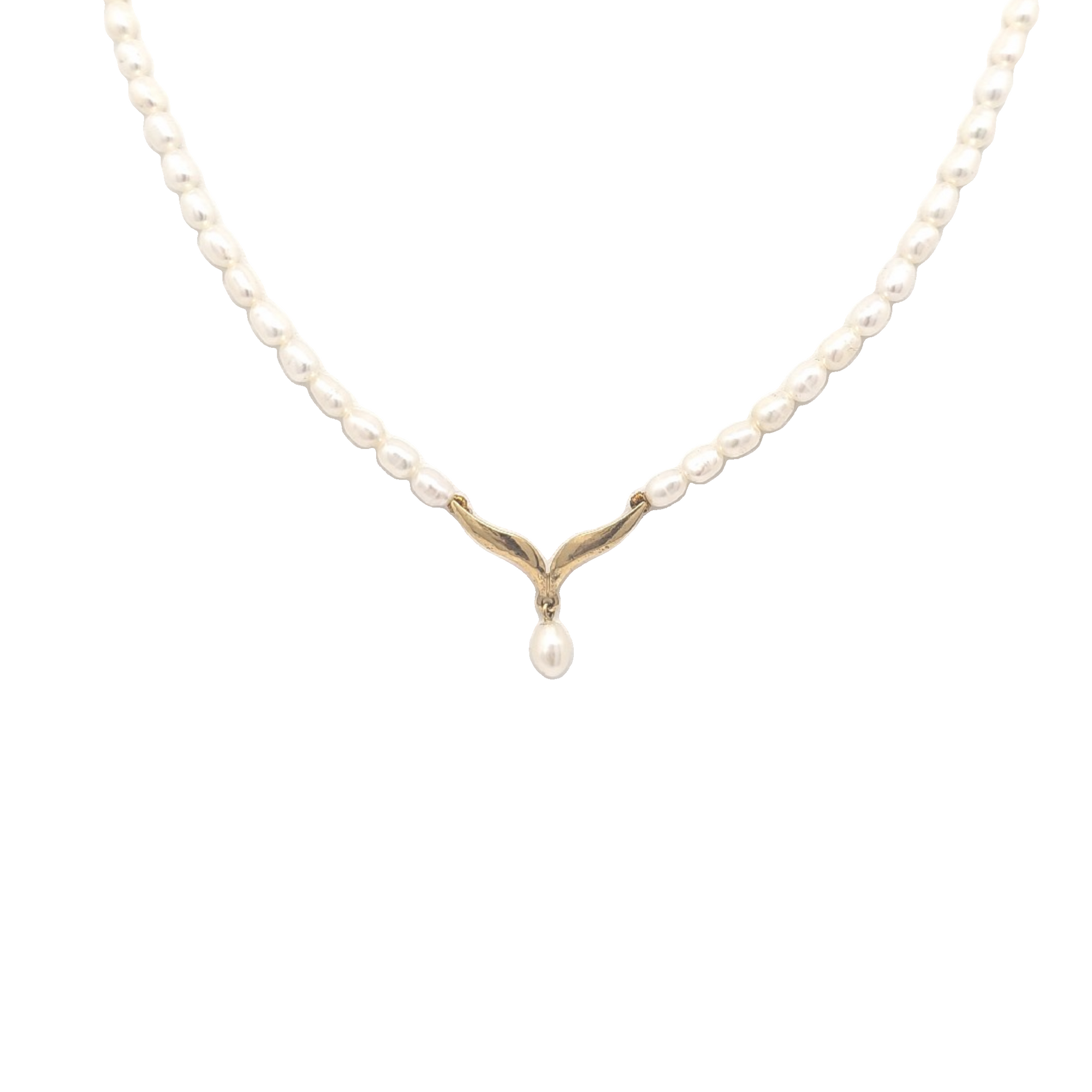 14K Yellow Gold Freshwater Pearl Necklace 32000783 | Shin Brothers* 14K Yellow Gold Freshwater Pearl Necklace 32000783 | Shin Brothers*