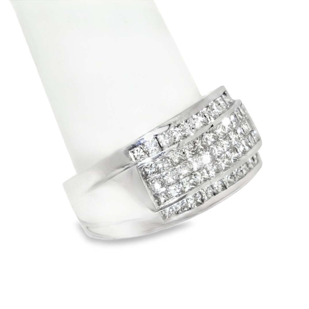 14K White Gold Invisible Set Diamond Band 11016653 | Shin Brothers*