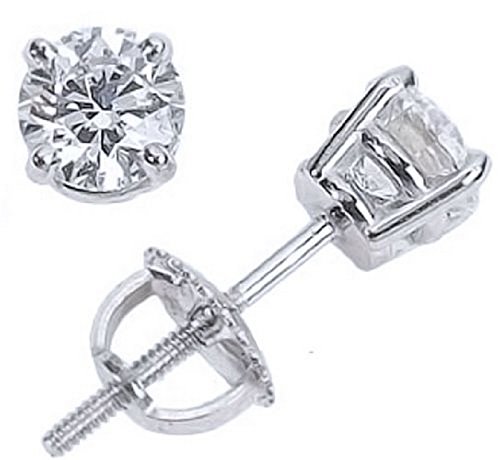 14K White Gold Diamond Stud Earrings 4102795 | Shin Brothers** 14K White Gold Diamond Stud Earrings 4102795 | Shin Brothers**