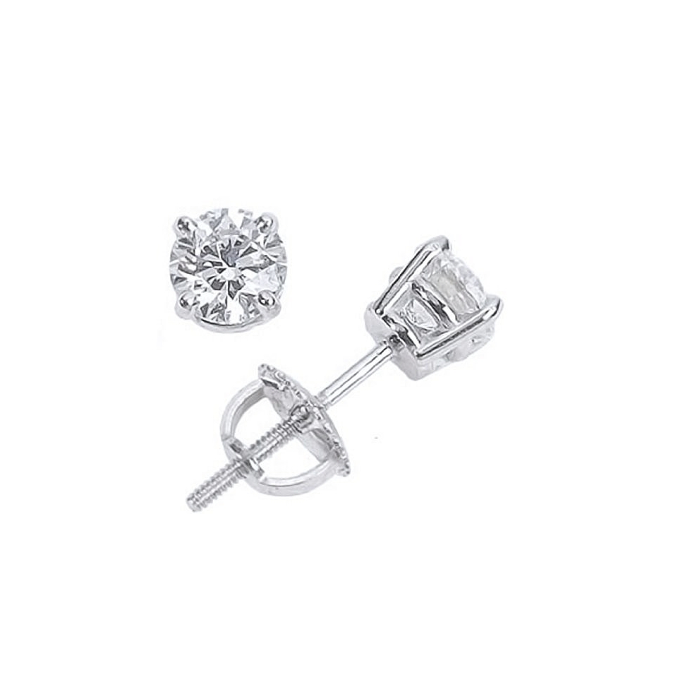 14K White Gold Diamond Stud Earrings 41002794 | Shin Brothers** 14K White Gold Diamond Stud Earrings 41002794 | Shin Brothers**