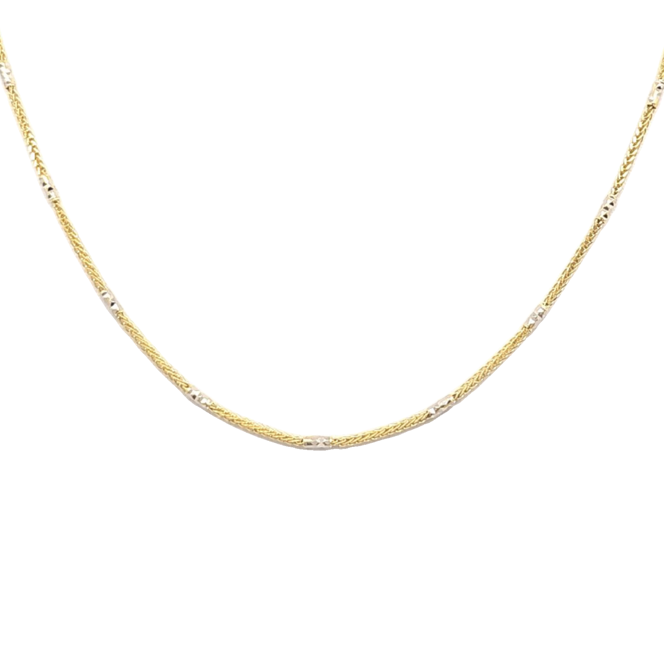 14K Two Tone Gold Fancy Wheat Chain 30004387 | Shin Brothers** 14K Two Tone Gold Fancy Wheat Chain 30004387 | Shin Brothers**
