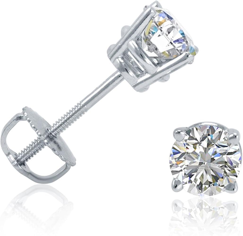 14K White Gold .39ctw Diamond Screw Back Stud Earrings 41002798 | Shin Brothers* 14K White Gold .39ctw Diamond Screw Back Stud Earrings 41002798 | Shin Brothers*