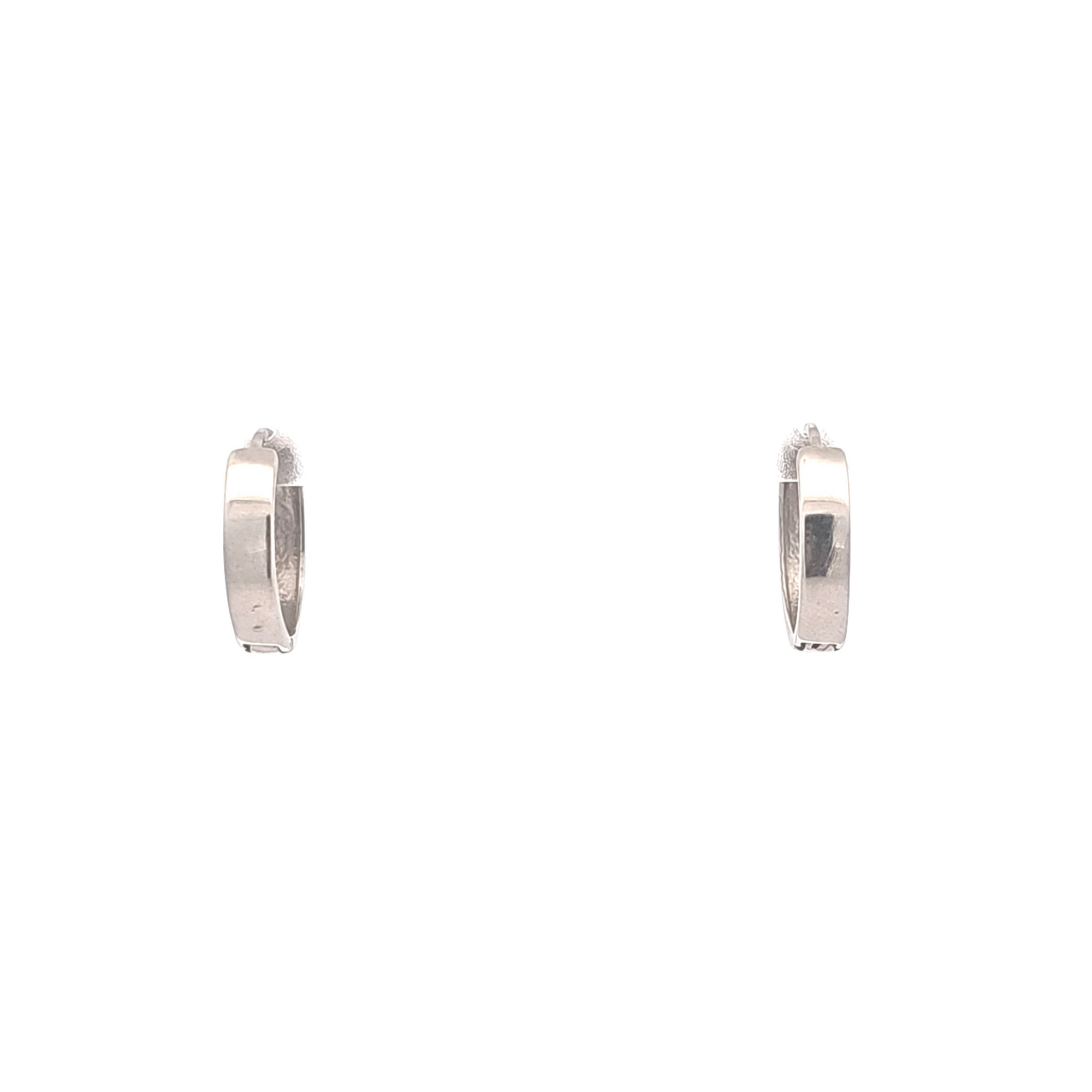 14K White Gold Plain Huggie Earrings 40003337 | Shin Brothers** 14K White Gold Plain Huggie Earrings 40003337 | Shin Brothers**
