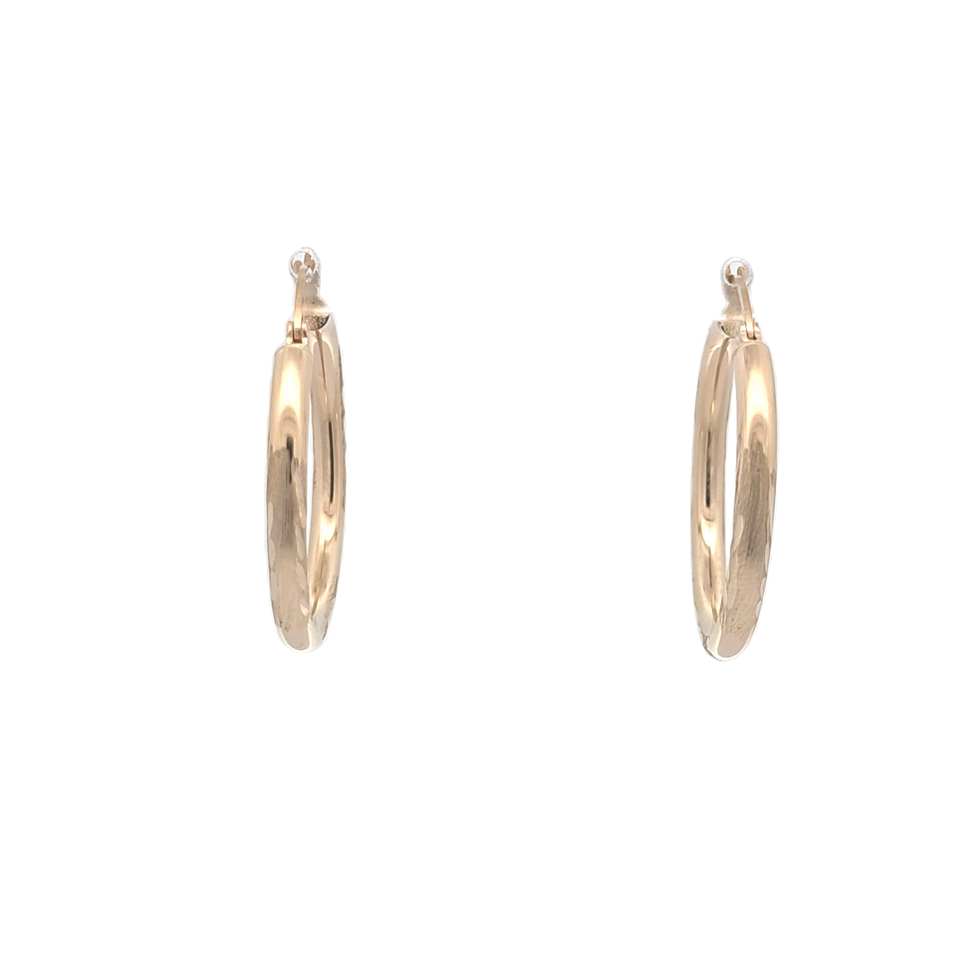 14K Yellow Gold Hoop Diamond Cut Earrings 40003354 | Shin Brothers** 14K Yellow Gold Hoop Diamond Cut Earrings 40003354 | Shin Brothers**