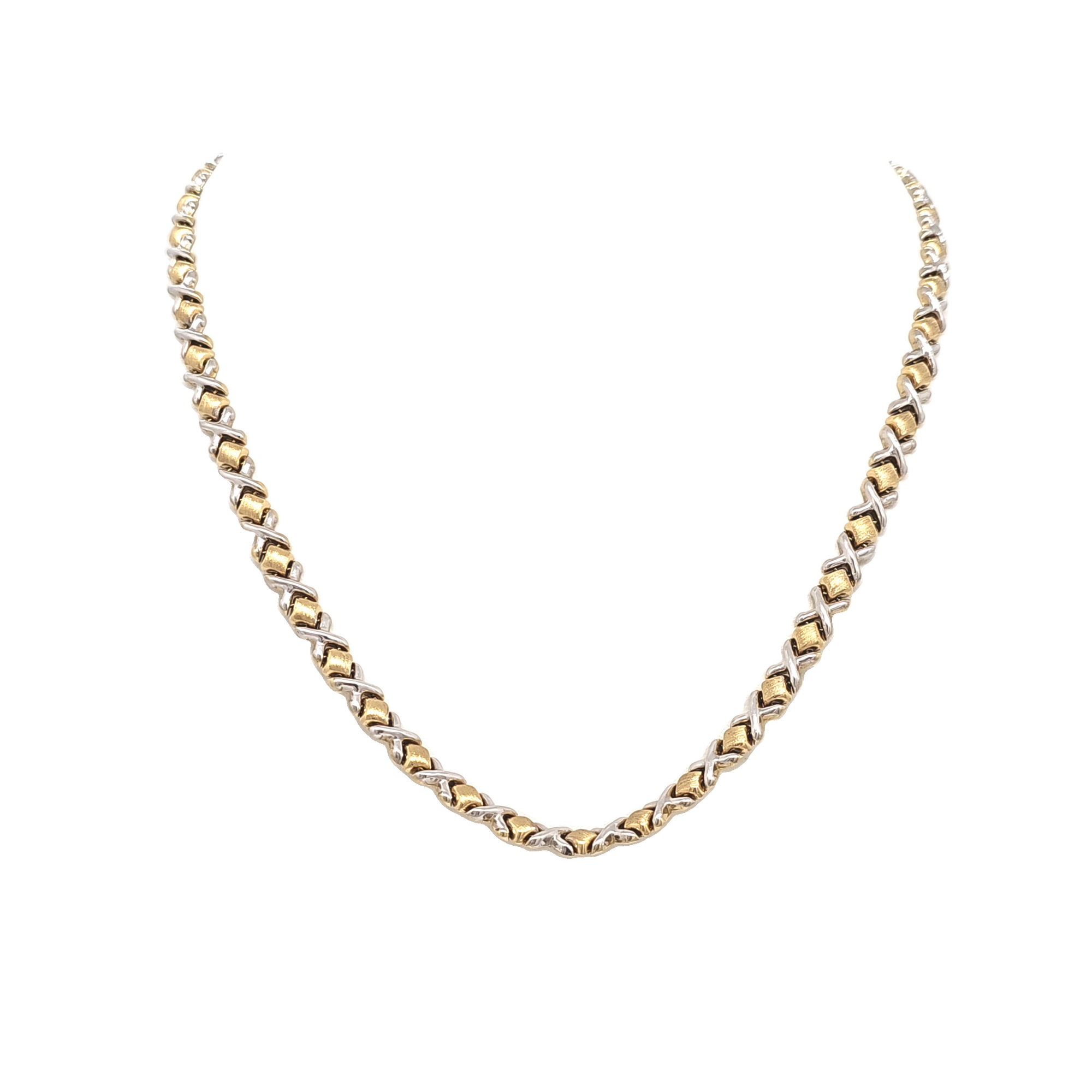 14K Yellow Gold XOXO Hugs & Kisses Necklace 30004765 | Shin Brothers**