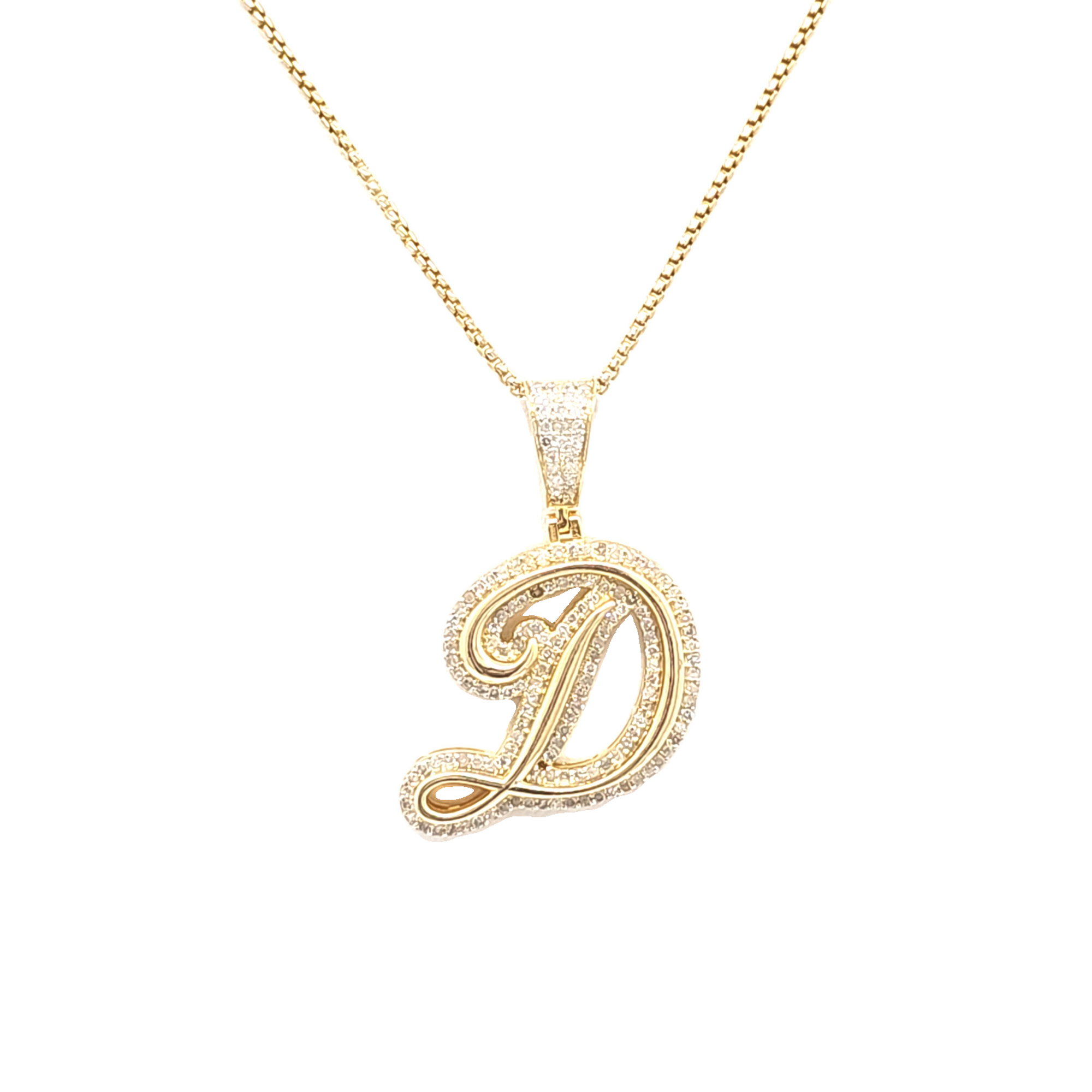 10K Yellow Gold CZ D Initial Charm 59000260 | Shin Brothers** 10K Yellow Gold CZ D Initial Charm 59000260 | Shin Brothers**