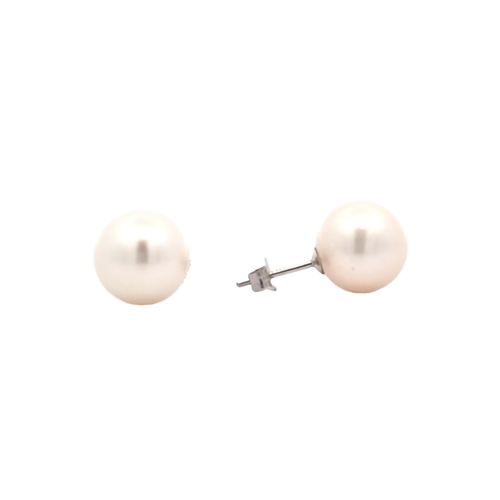 14K White Gold 10mm Cultured Pearl Stud Earrings 42003555 | Shin Brothers* 14K White Gold 10mm Cultured Pearl Stud Earrings 42003555 | Shin Brothers*