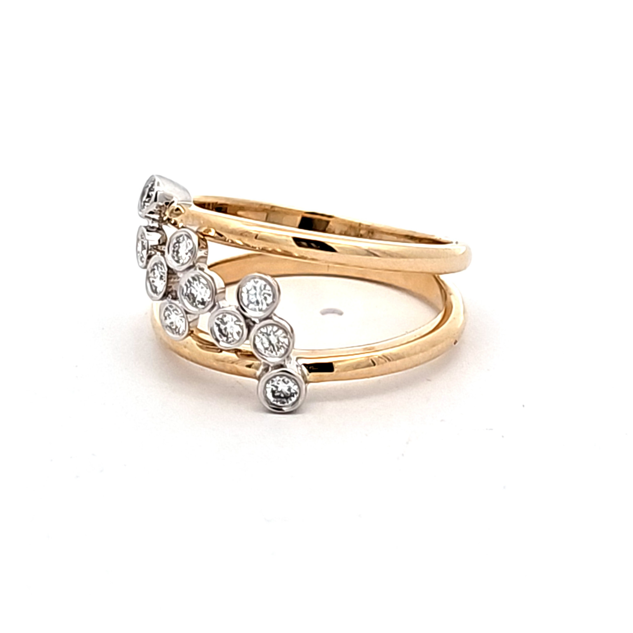 14K Yellow Gold Wide 10.4mm Diamond Ring 11007324 | Shin Brothers** 14K Yellow Gold Wide 10.4mm Diamond Ring 11007324 | Shin Brothers**