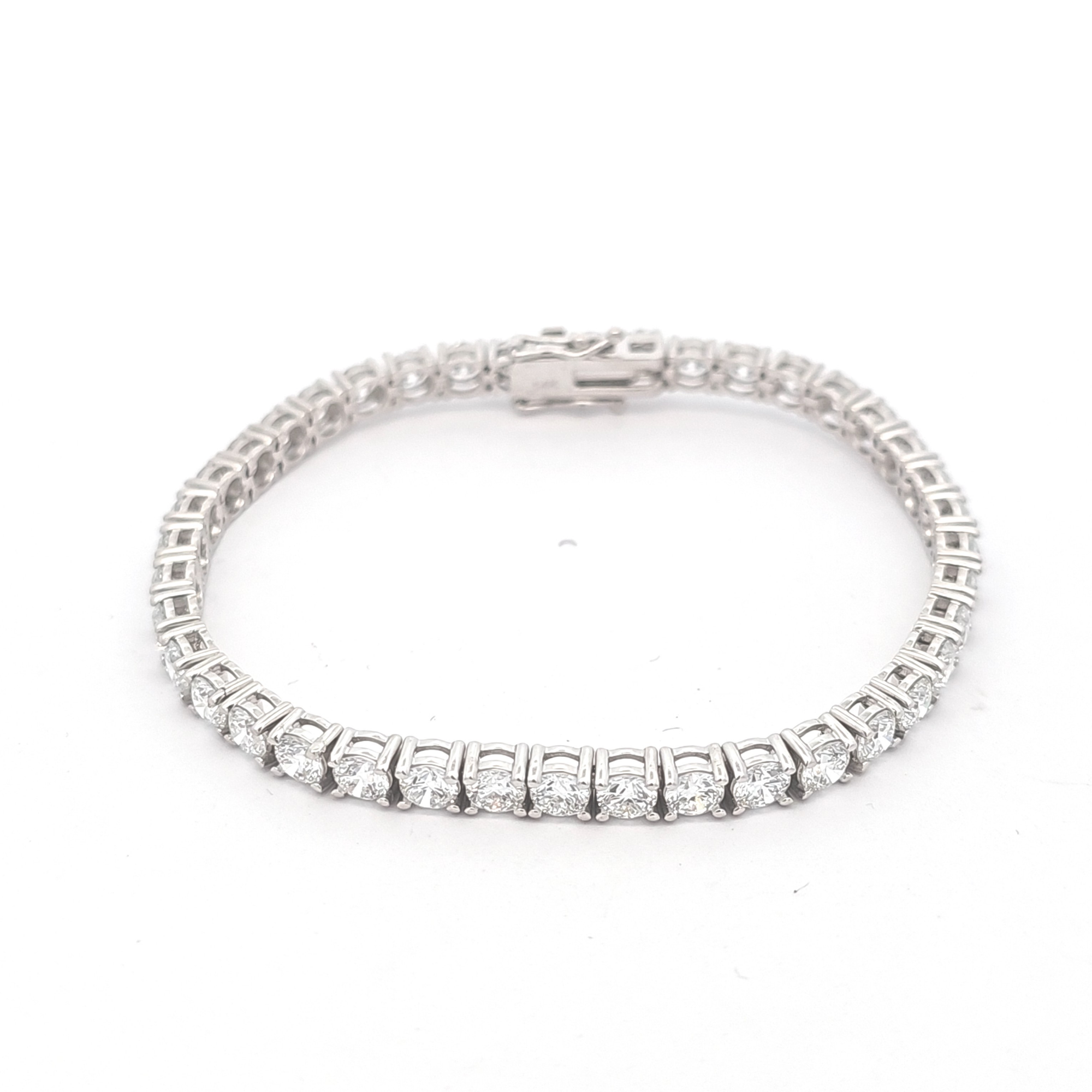 14K White Gold 9.07ctw Diamond Tennis Bracelet 21000978 | Shin Brothers**