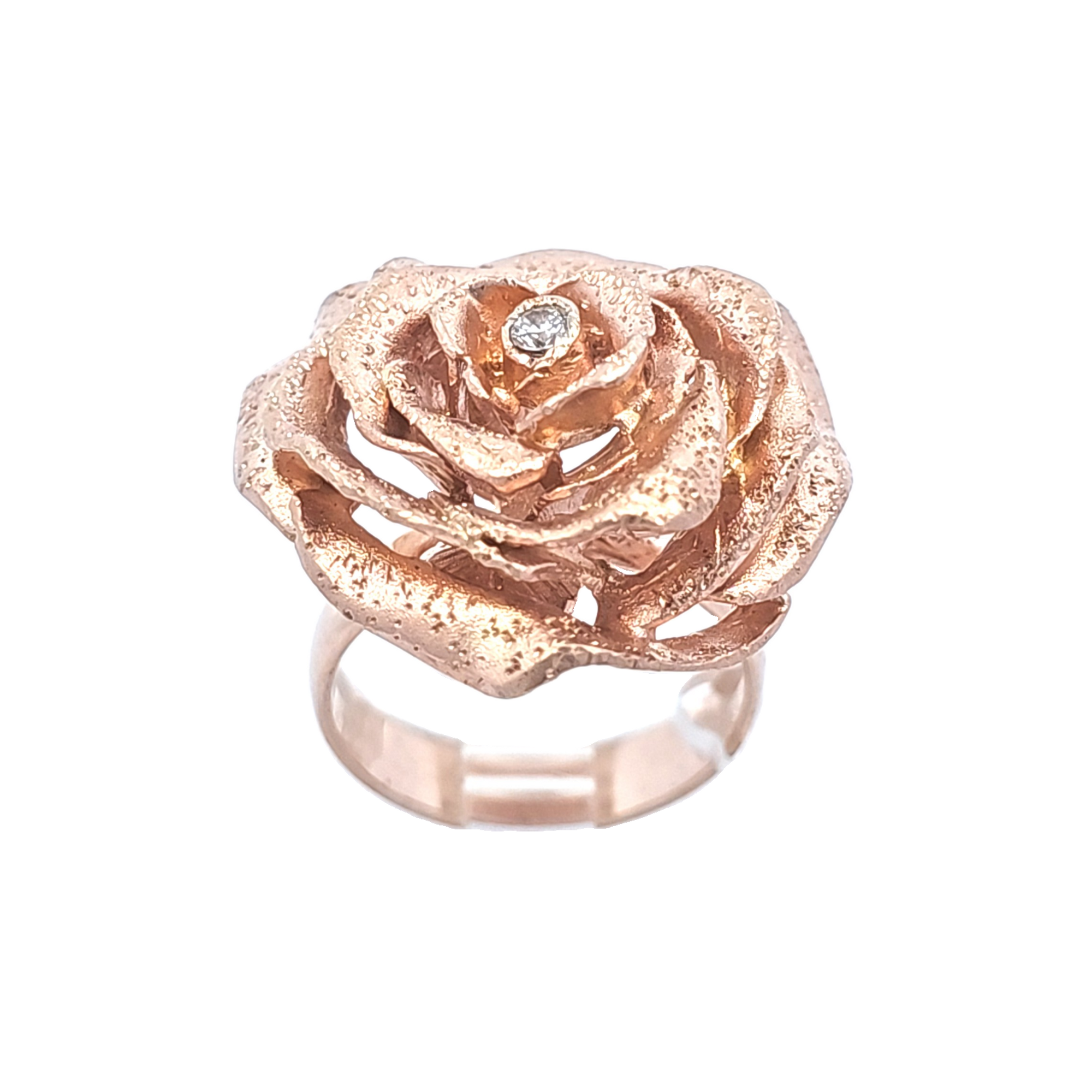 Silver Rose Pink Tone Ring 81210408 | Shin Brothers**