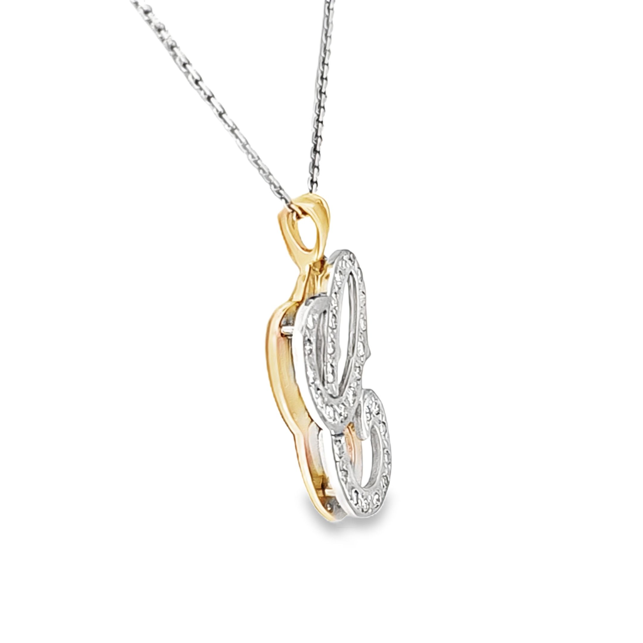 14K White Gold Diamond .52 "C" Initial Charm 51001866**