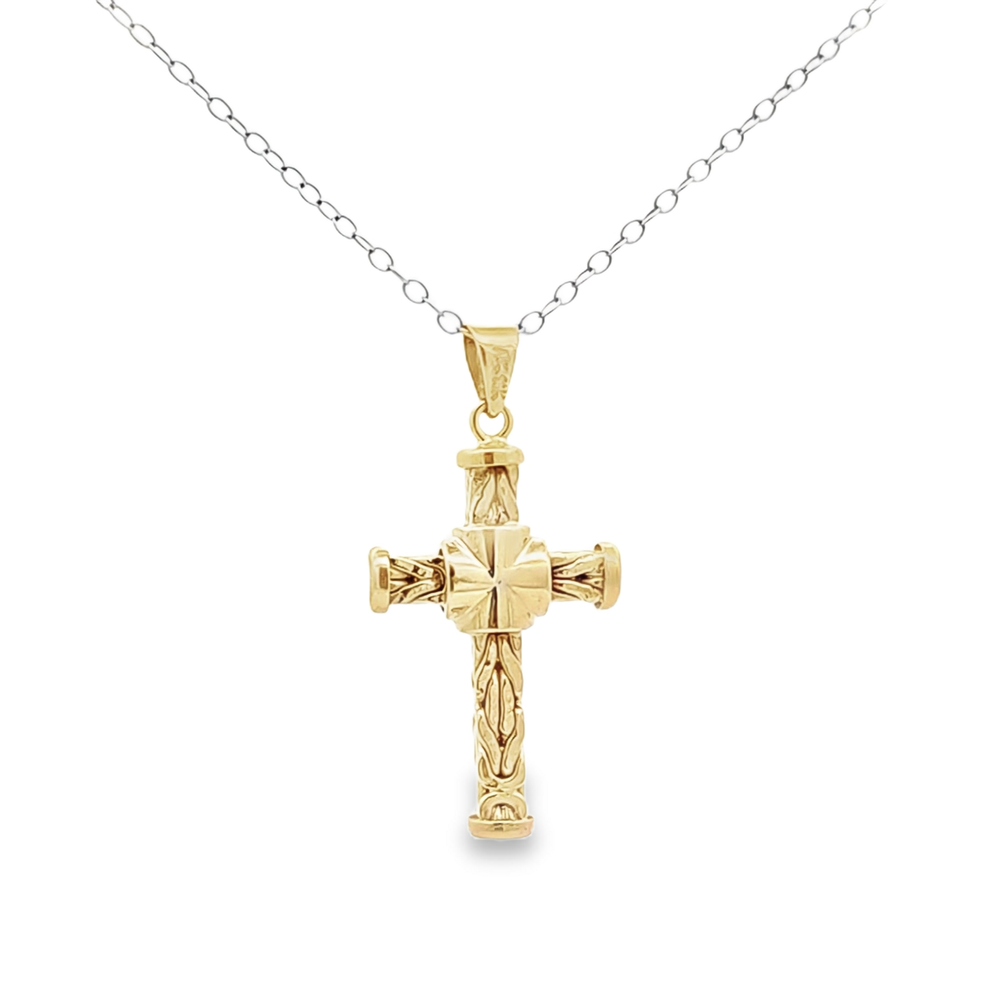 14K Yellow Gold Byzantine Cross Charm 52002412 | Shin Brothers*