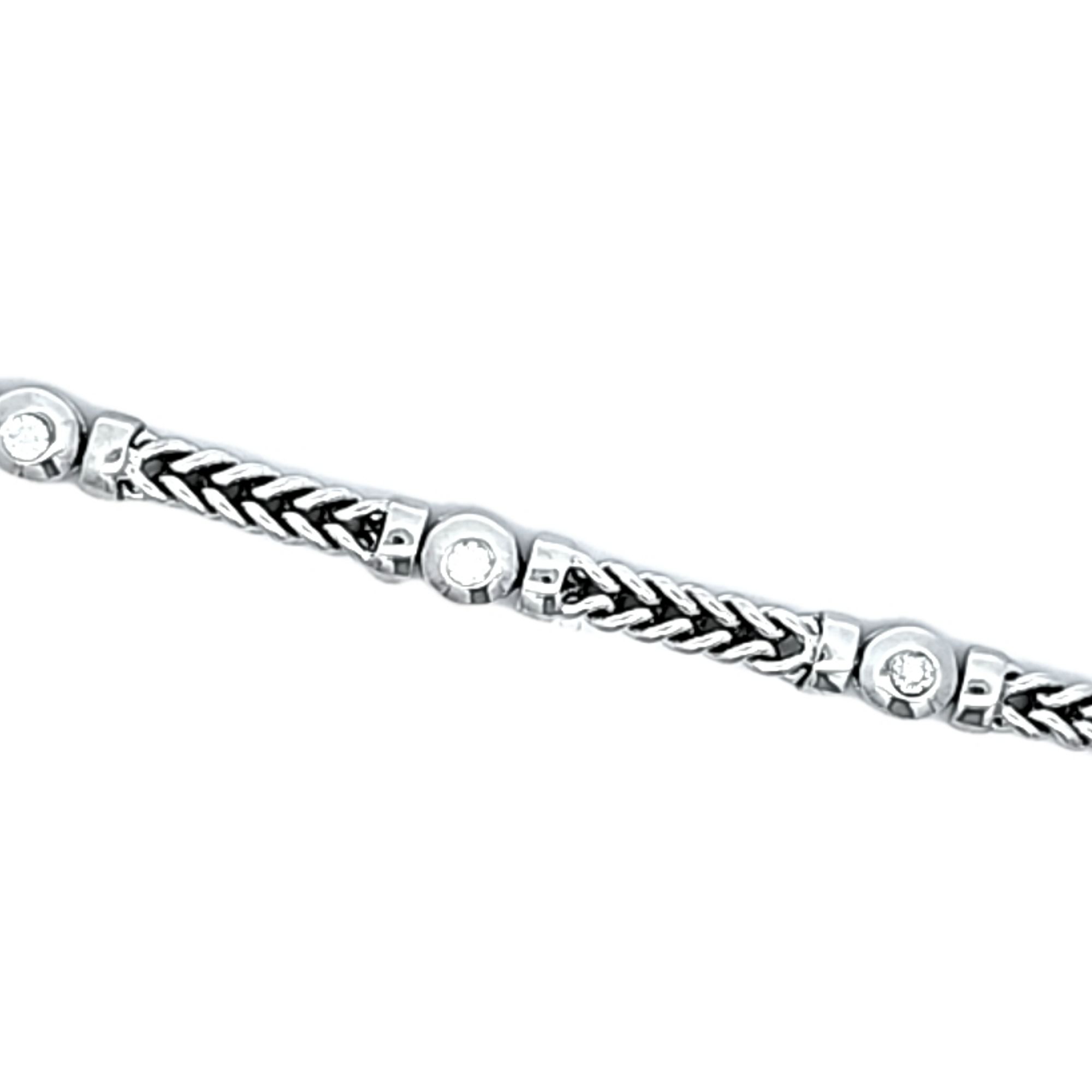 14K White Gold 0.60ctw Diamond Link Bracelet 21000984 | Shin Brothers**