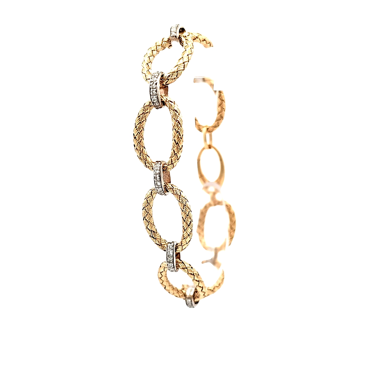 14K White And Yellow Gold Lady's  Fancy Bracelet 22000987 | Shin Brothers**