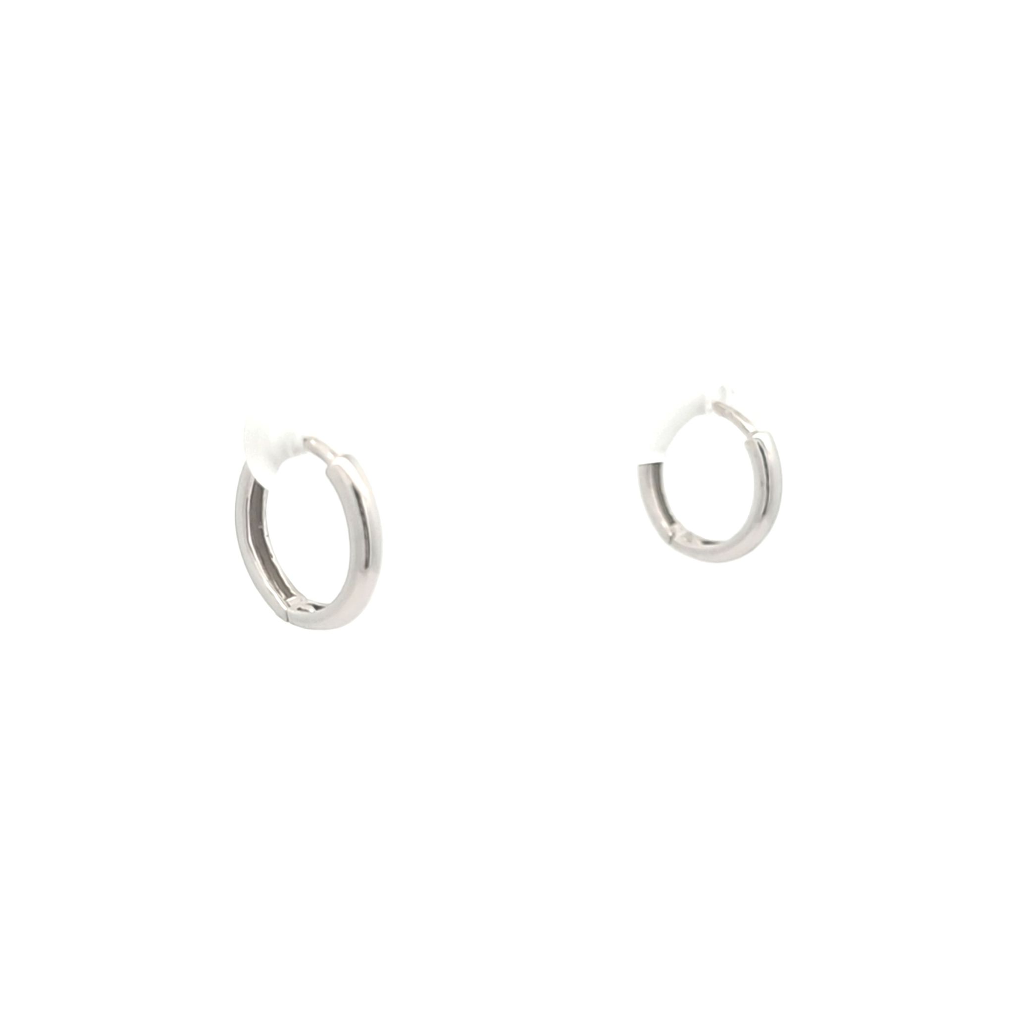 14K White Gold Mini Hoop Earrings 40003367 | Shin Brothers*