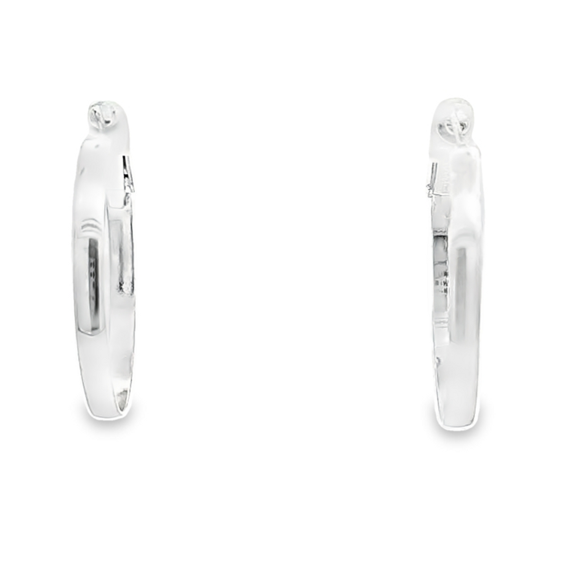 Sterling Silver Plain Hoop Earrings 840011063| Shin Brothers**