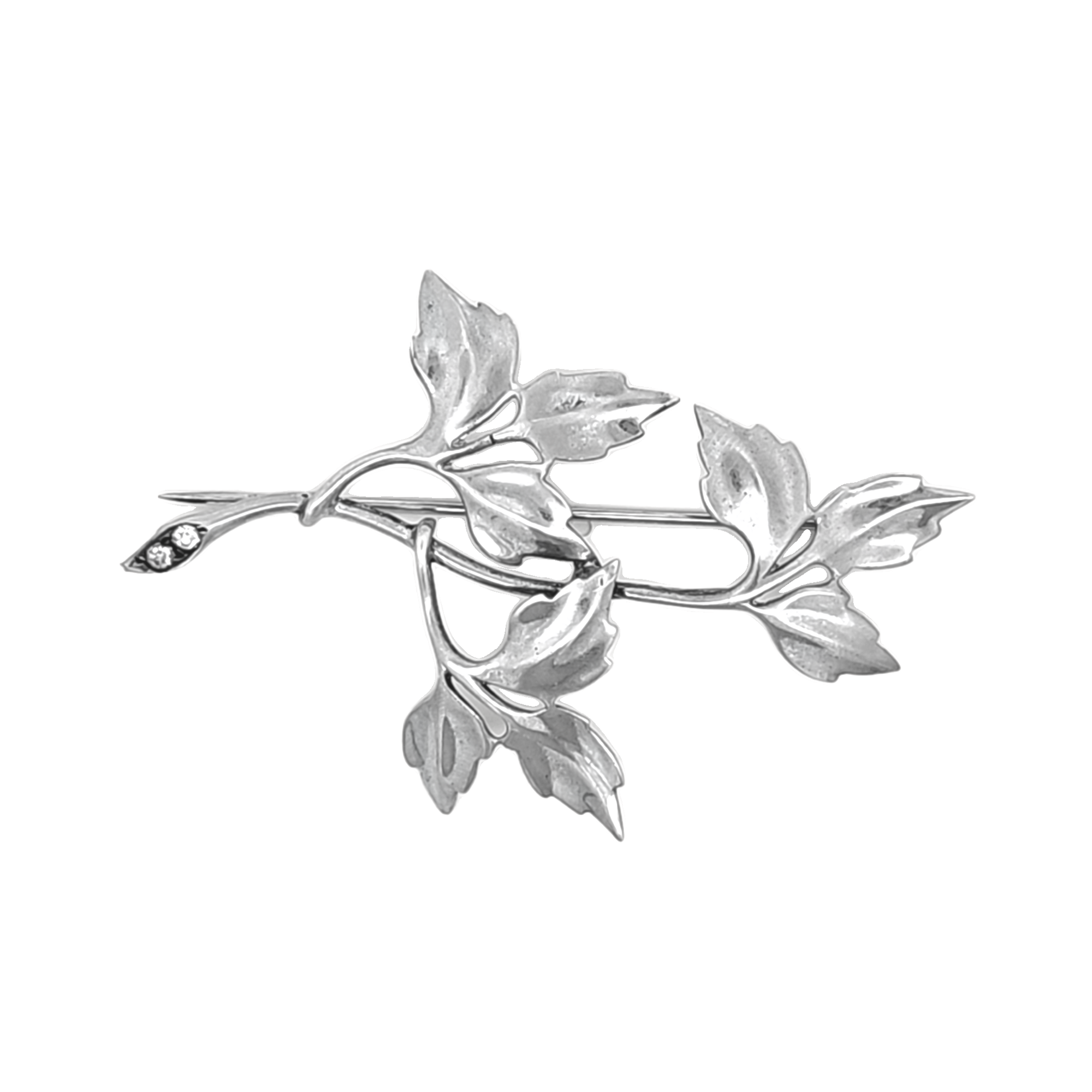 Sterling Silver Leaves Pin 85310017 | Shin Brothers*