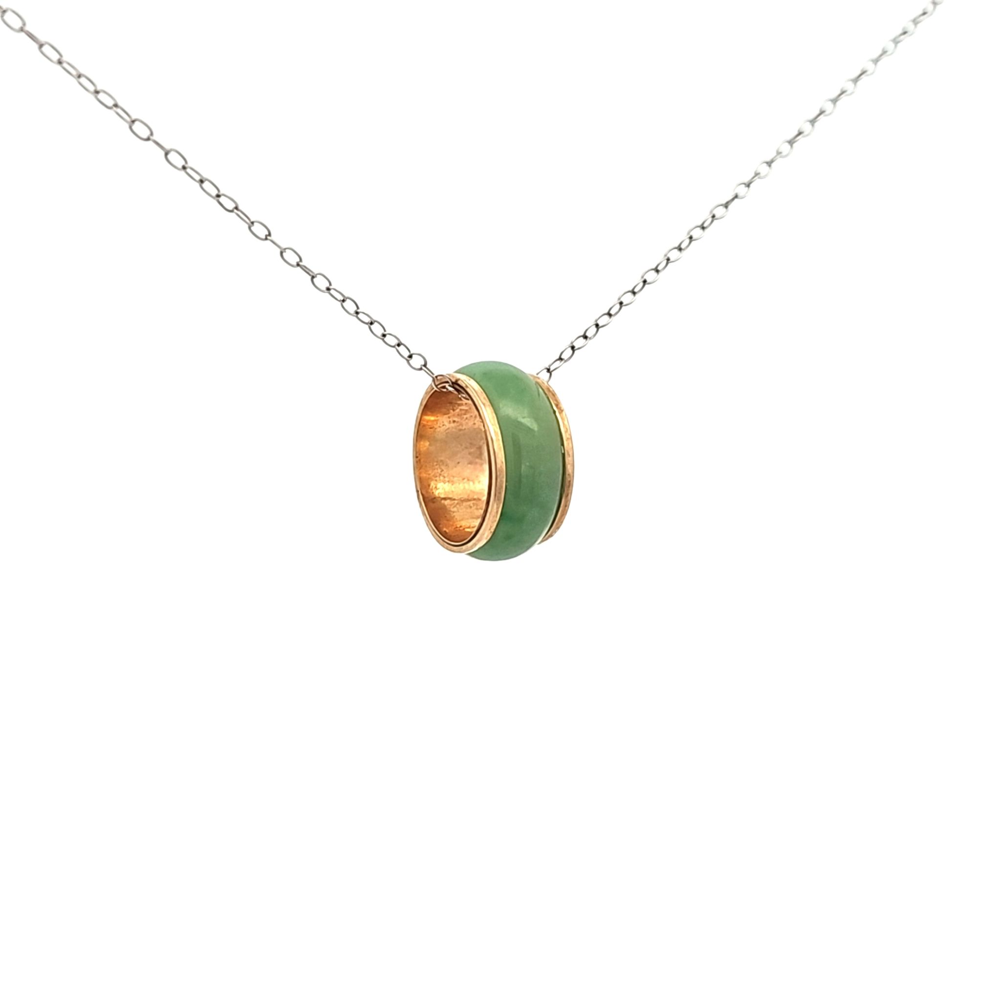 14K Yellow Gold Green Jade Ring Charm 52002428 | Shin Brothers*  14K Yellow Gold Green Jade Ring Charm 52002428 | Shin Brothers*