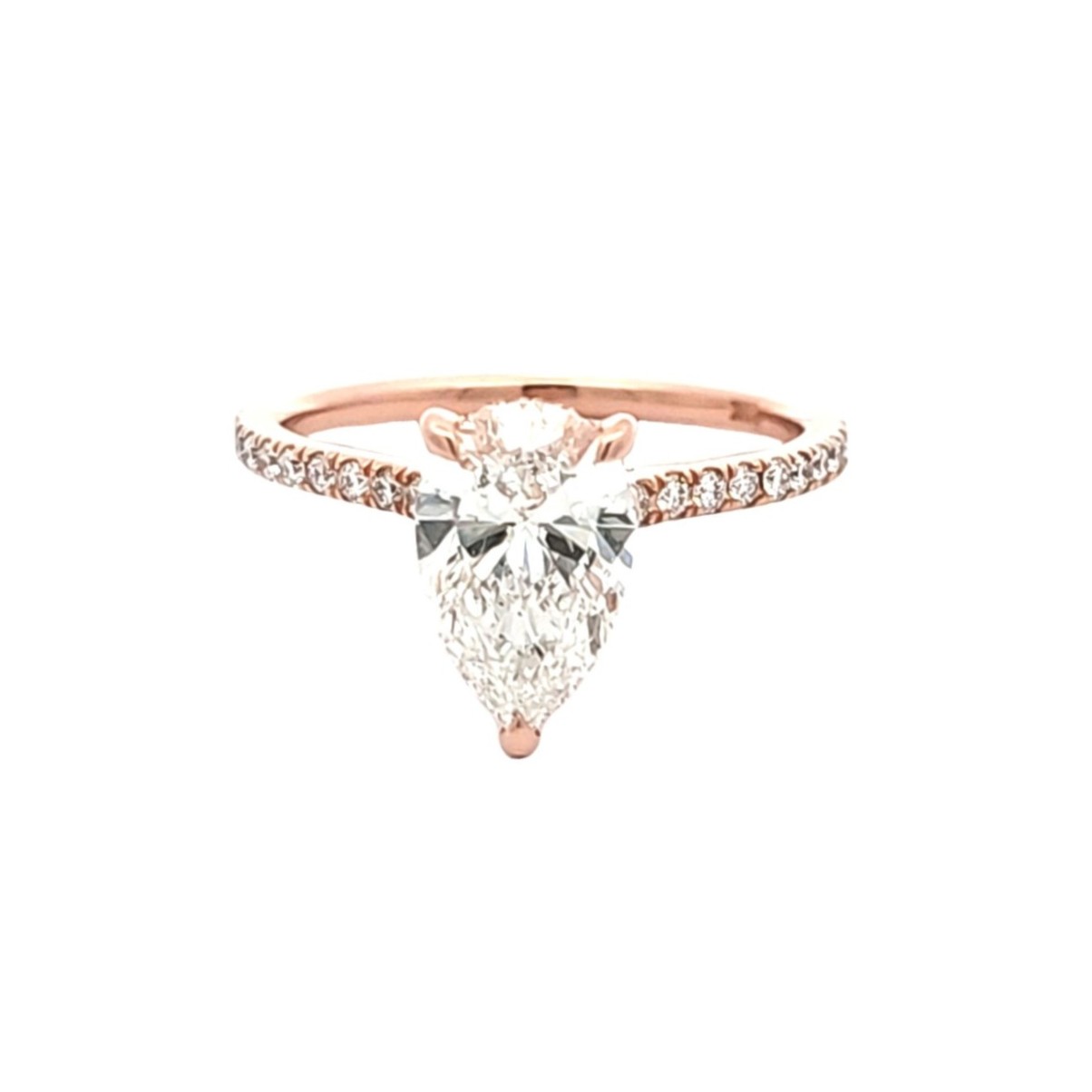 14K Pink Gold Lab Grown Diamond Engagement Ring 11007374 | Shin Brothers** 14K Pink Gold Lab Grown Diamond Engagement Ring 11007374 | Shin Brothers**