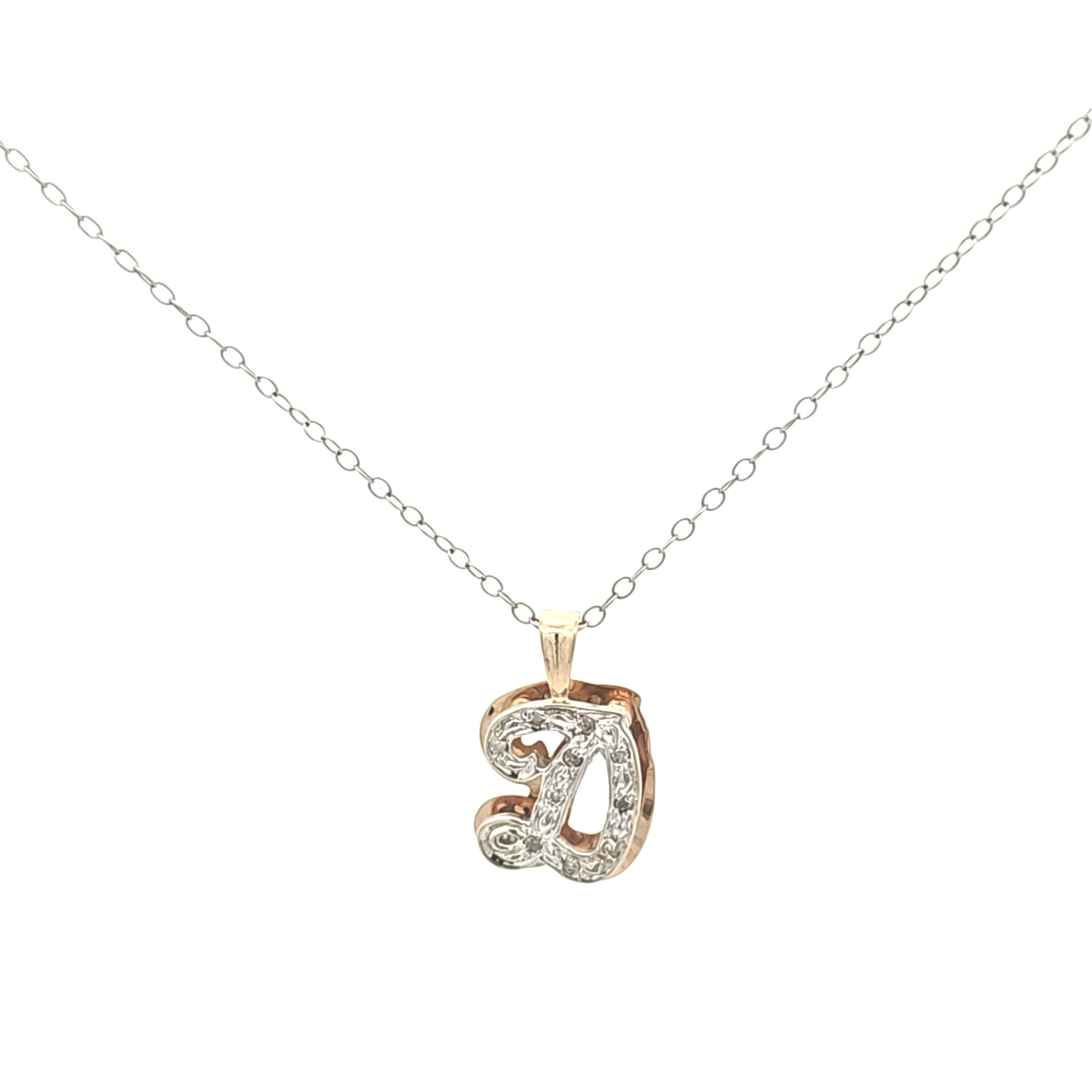 14K Yellow Gold Diamond "D" Initial Charm 51002266 | Shin Brothers Jewelers Inc.