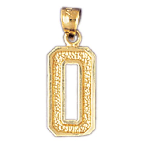 14K Yellow Gold Number 0 Charm 50004346 | Shin Brothers** 14K Yellow Gold Number 0 Charm 50004346 | Shin Brothers**