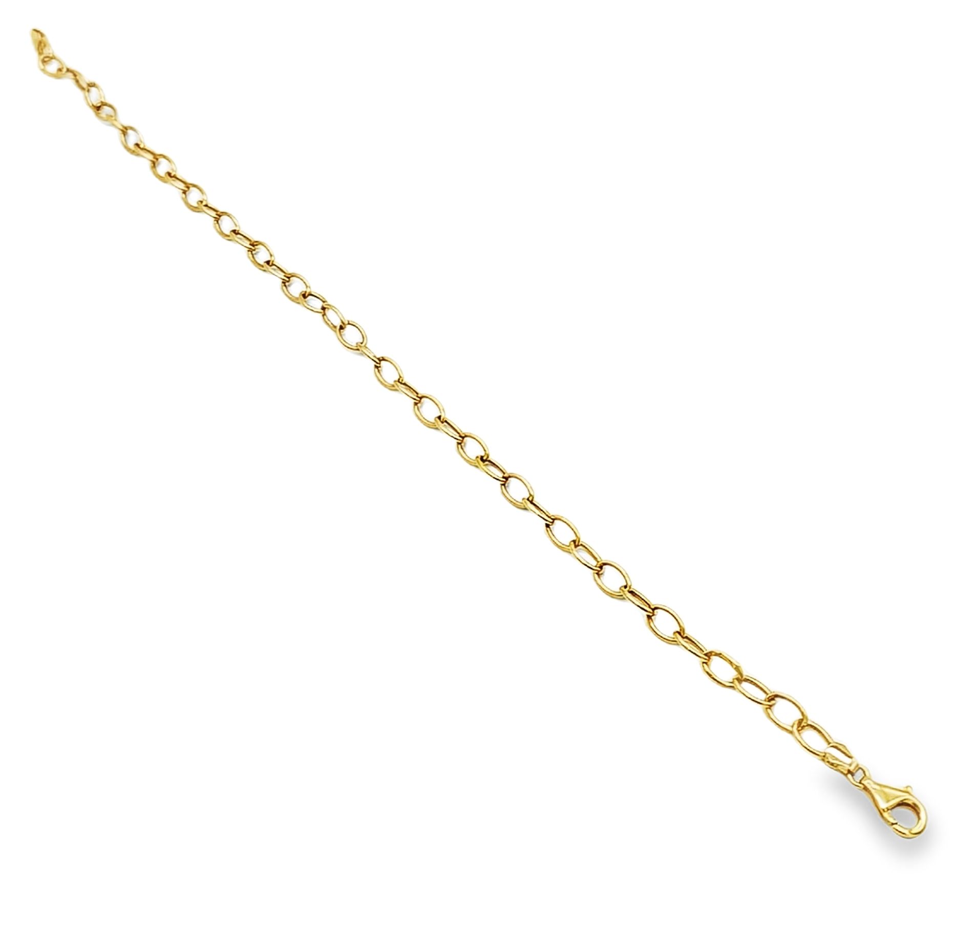 14K Rose Gold 10" Oval Link Anklet | Shin Brothers Jewelers Inc.