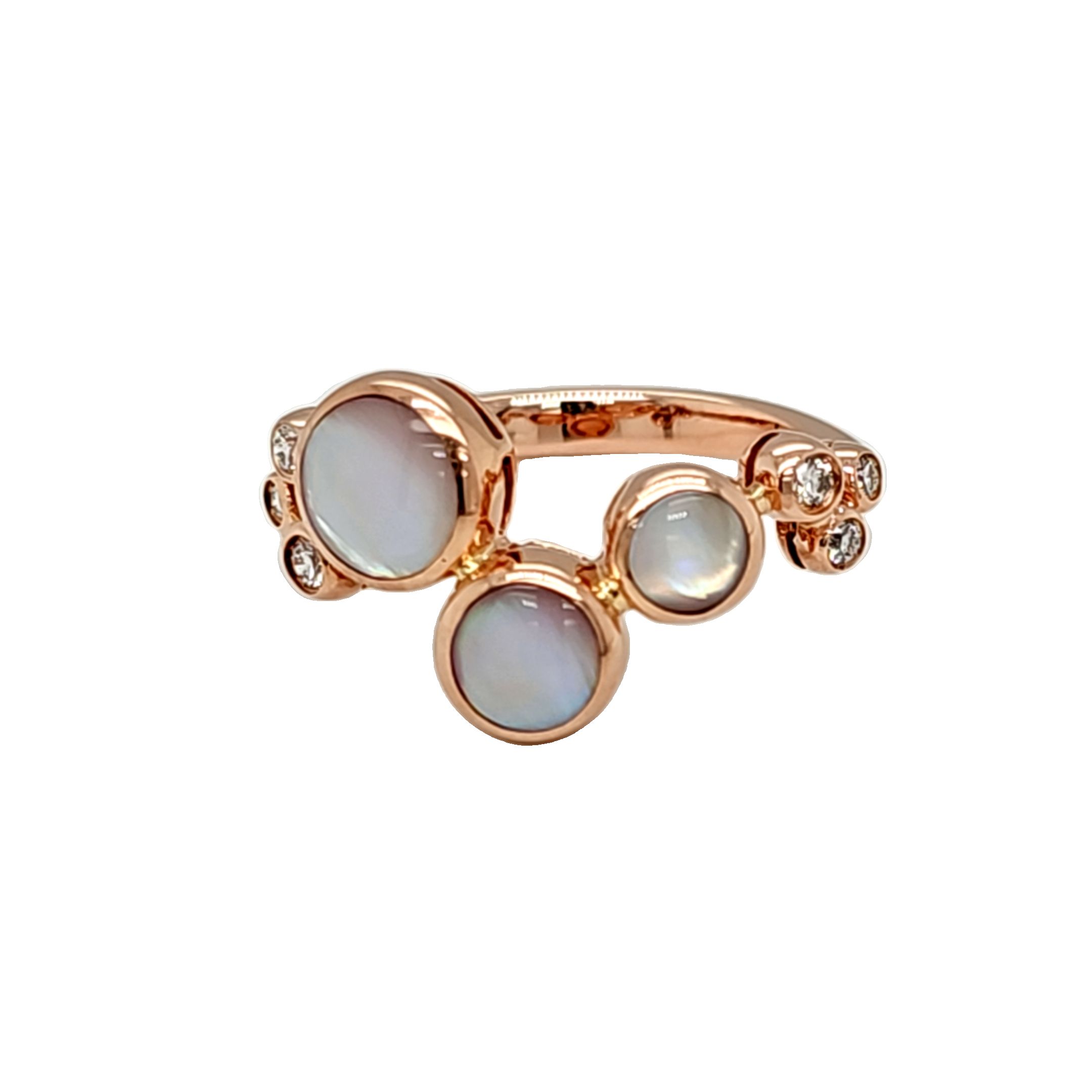 14K Rose Gold Mother of Pearl Diamond Ring | Shin Brothers Jewelers Inc. 14K Rose Gold Mother of Pearl Diamond Ring | Shin Brothers Jewelers Inc.