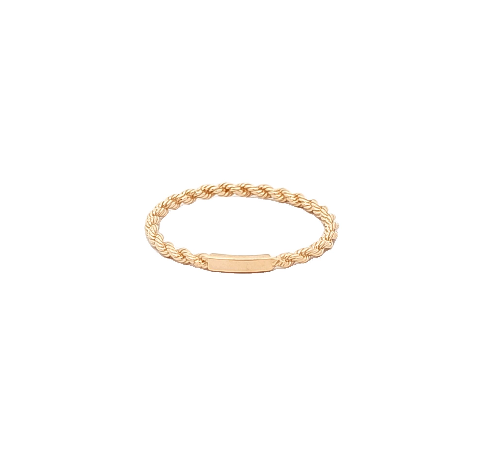 14K Yellow Gold Diamond Cut Twist Band 10017915 | Shin Brothers**