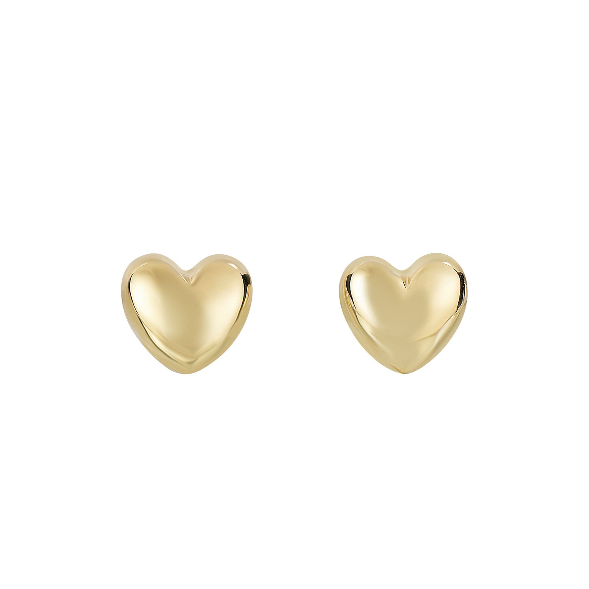 14K Gold Small Polished Heart Post Earring Er4084 ** 14K Gold Small Polished Heart Post Earring Er4084 **