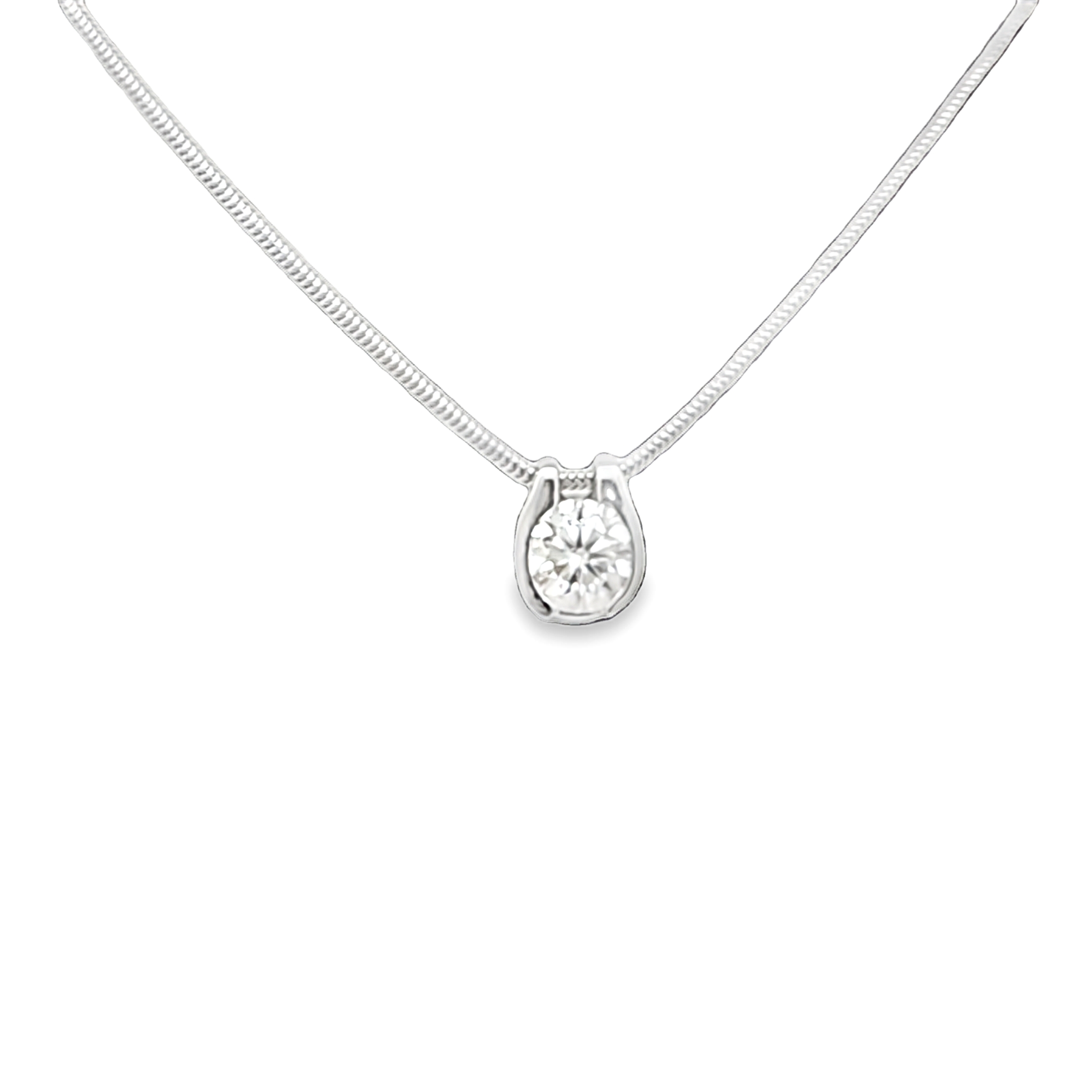 GRA Certified 14K White Gold 1 3/4 ctw Moissanite Necklace 32000685 | Shin Brothers**