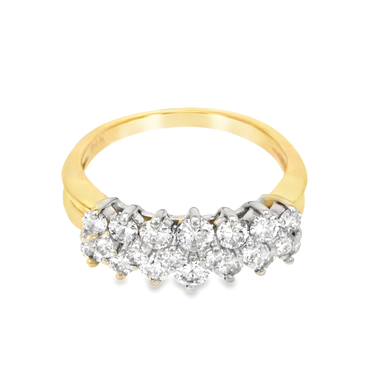 14K Yellow Gold 1.00ctw Diamond Prong Set Band 11002048 | Shin Brothers* 14K Yellow Gold 1.00ctw Diamond Prong Set Band 11002048 | Shin Brothers*