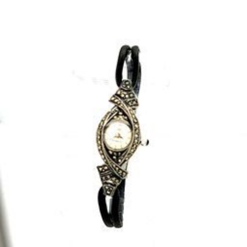 Sterling Silver Marcasite Ladies Pre-owned Quartz Watch 69000573 | Shin Brothers** Sterling Silver Marcasite Ladies Pre-owned Quartz Watch 69000573 | Shin Brothers**