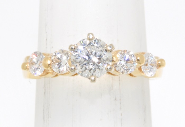 14K Yellow Gold 0.74 ct Diamond Engagement Ring 11001196   By Shin Brothers*