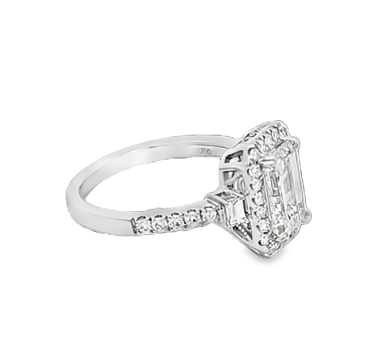 14K White Gold Lab Grown Emerald Cut Diamond Ring | Shin Brothers Jewelers Inc. 14K White Gold Lab Grown Emerald Cut Diamond Ring | Shin Brothers Jewelers Inc.
