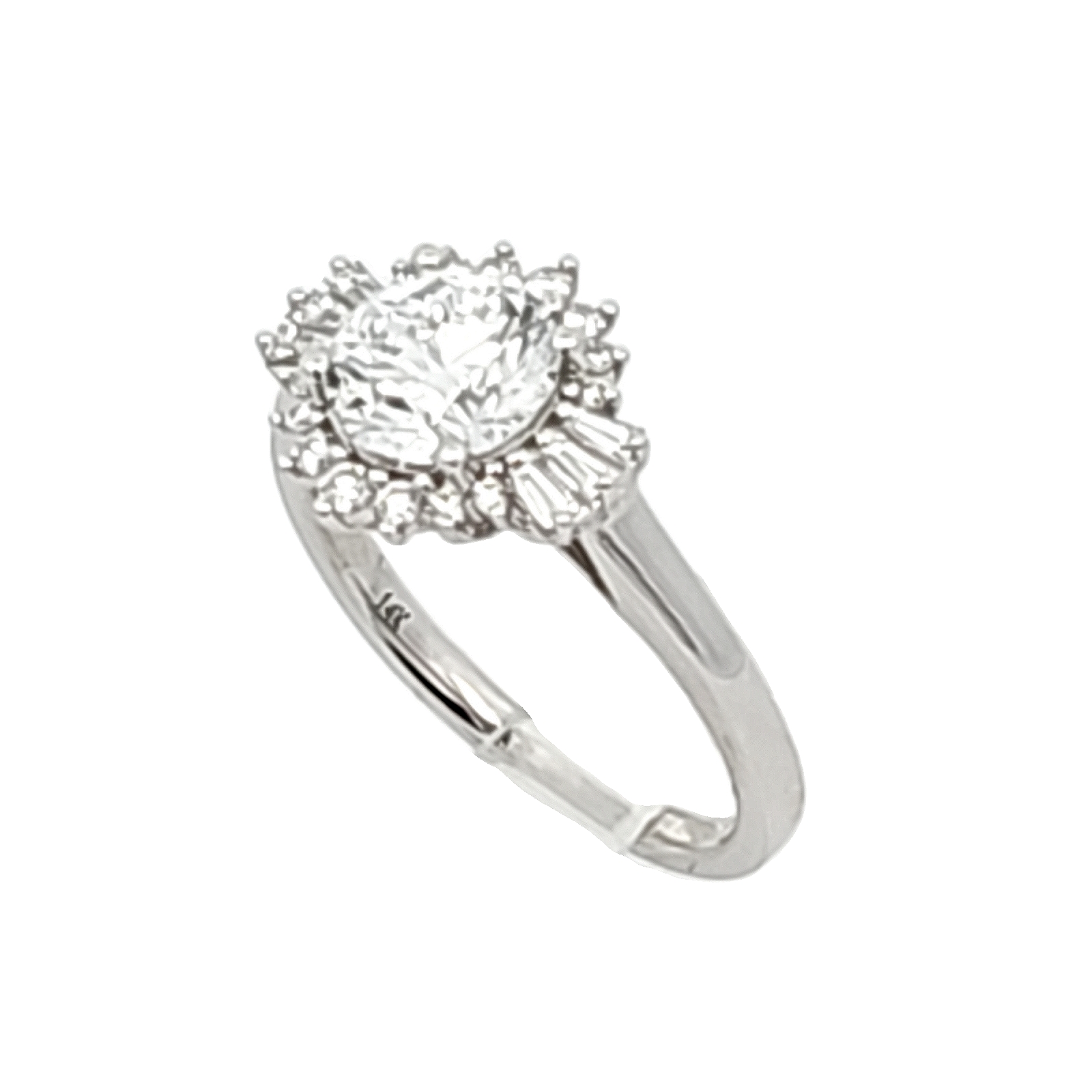 14K White Gold Lab Grown Diamond Engagement Ring 11007396 | Shin Brothers**