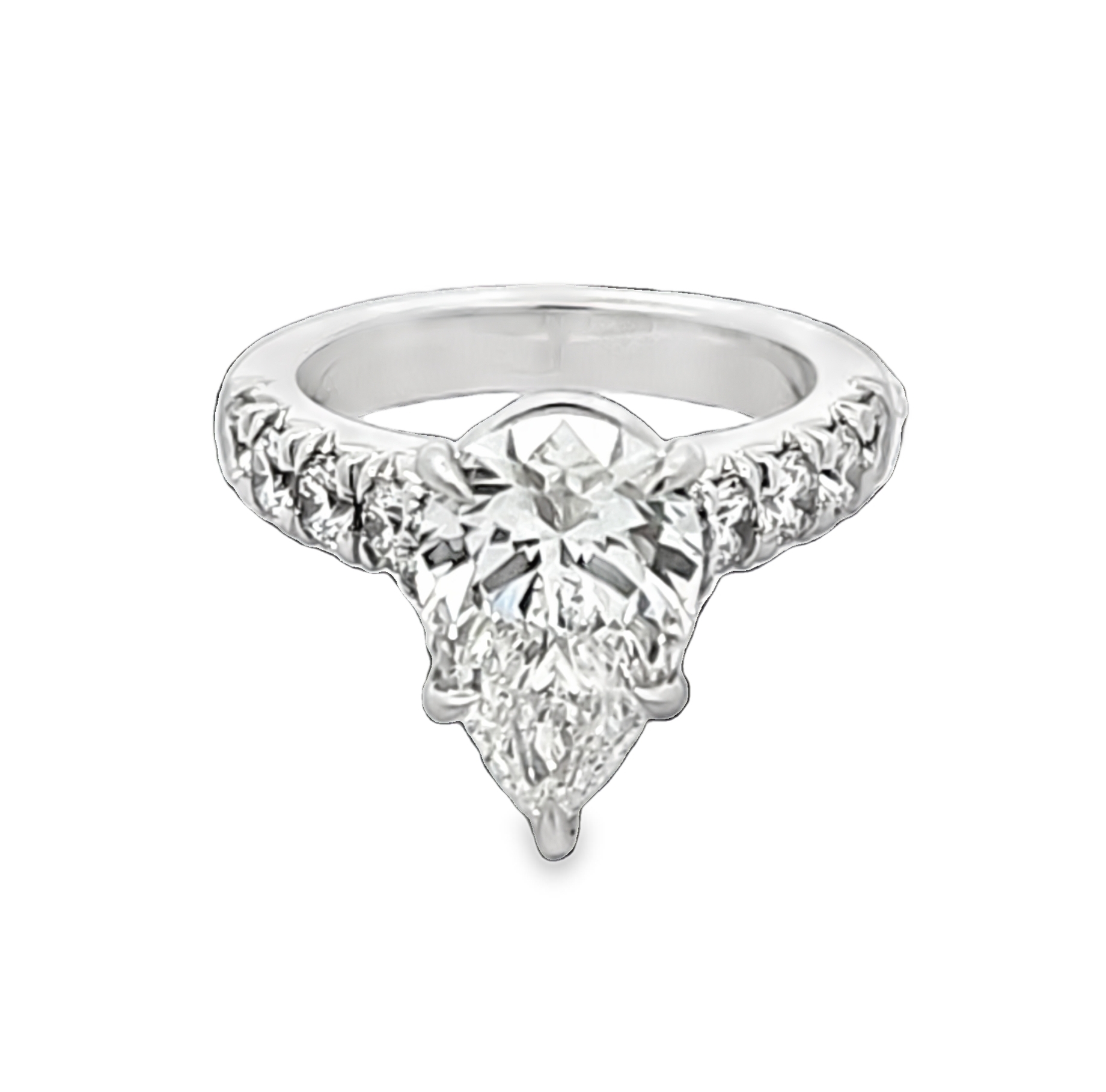 14K White Gold Lab-Grown Diamond Engagement Ring | Shin Brothers Jewelers Inc.