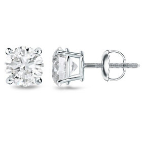 14K White Gold Round Lab Created Diamond 1.51 Carat Stud Screw Back Earrings 41002890 | Shin Brothers* 14K White Gold Round Lab Created Diamond 1.51 Carat Stud Screw Back Earrings 41002890 | Shin Brothers*
