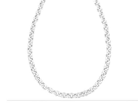 14K White Gold 24" 5.5mm Hermes Link Chain 30003892 | Shin Brothers**